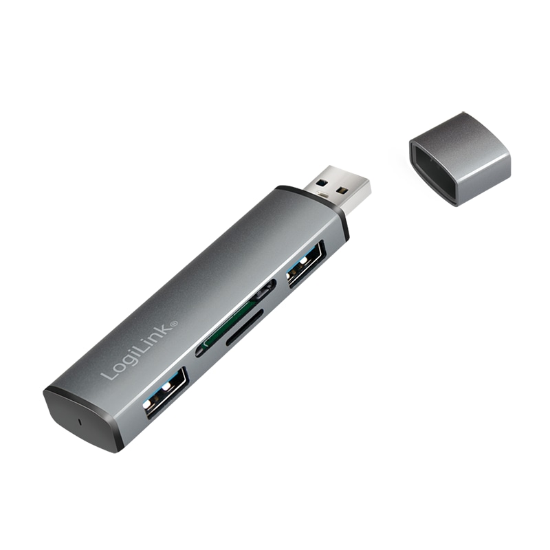 LOGILINK USB3.2 Hub UA0394, Cardreader, Alugehäuse