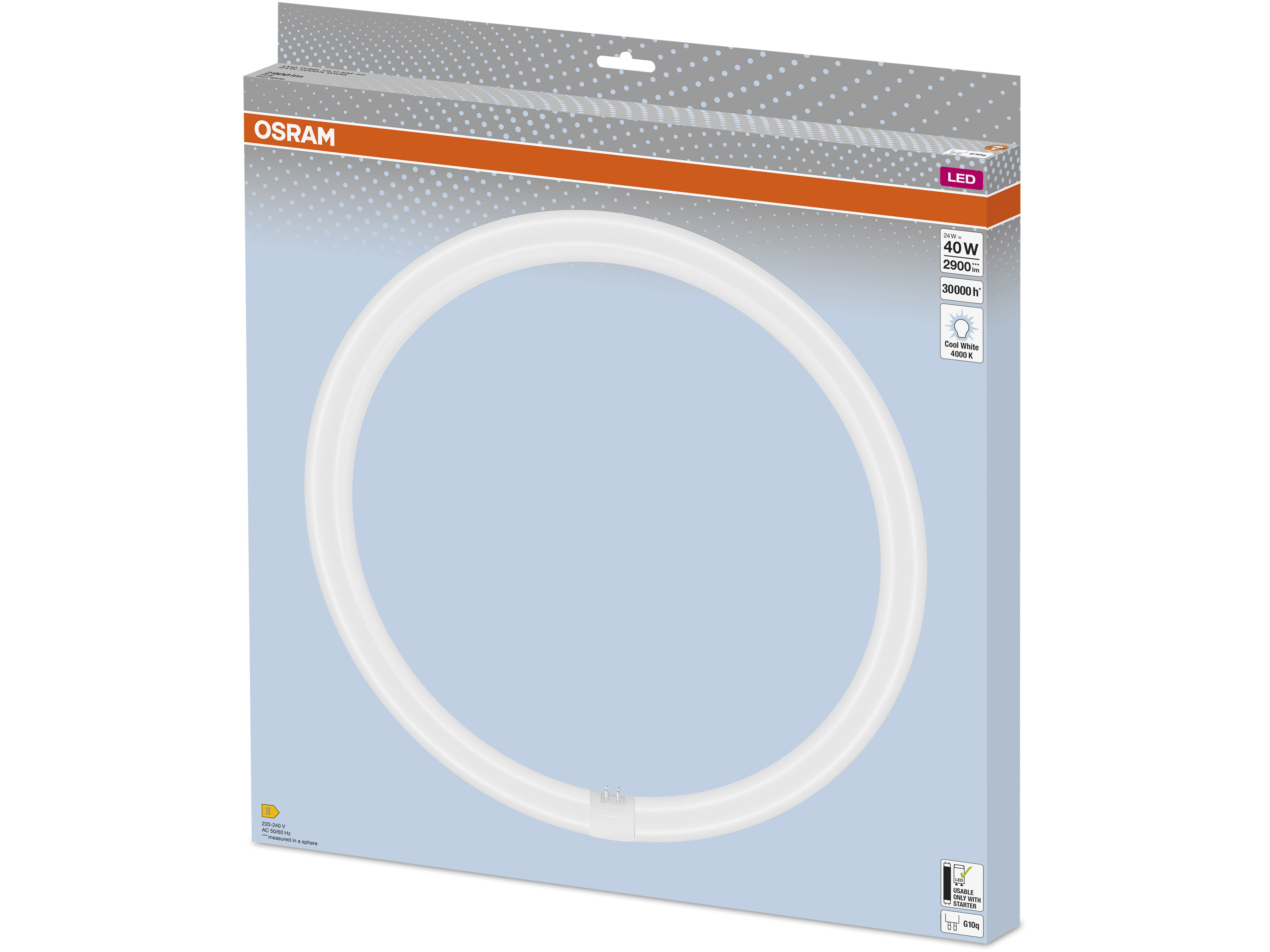 OSRAM LED-Röhre T9, Ringform, G10q, EEK: E, 24W, 2900lm, 4000K