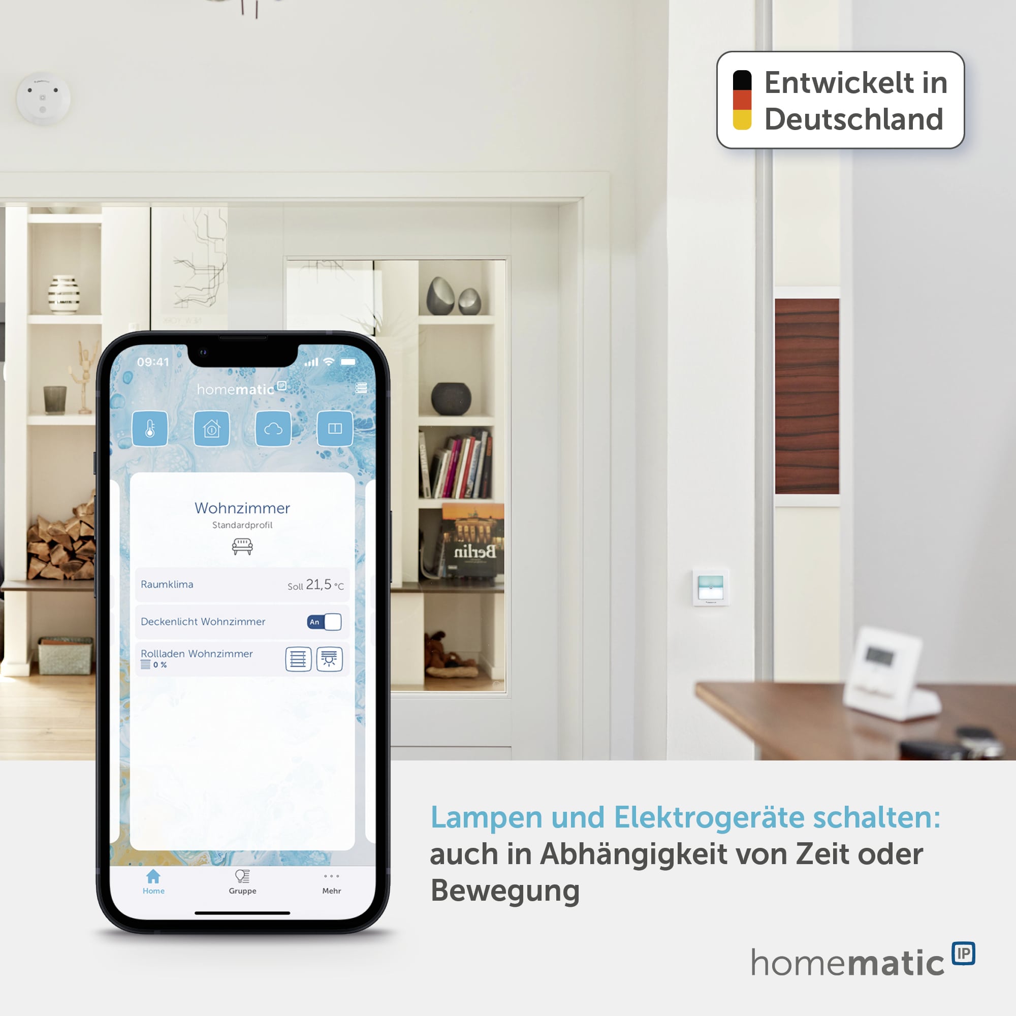 HOMEMATIC IP Smart Home 152020A0 Schaltaktor für Markenschalter, Signalleuchte