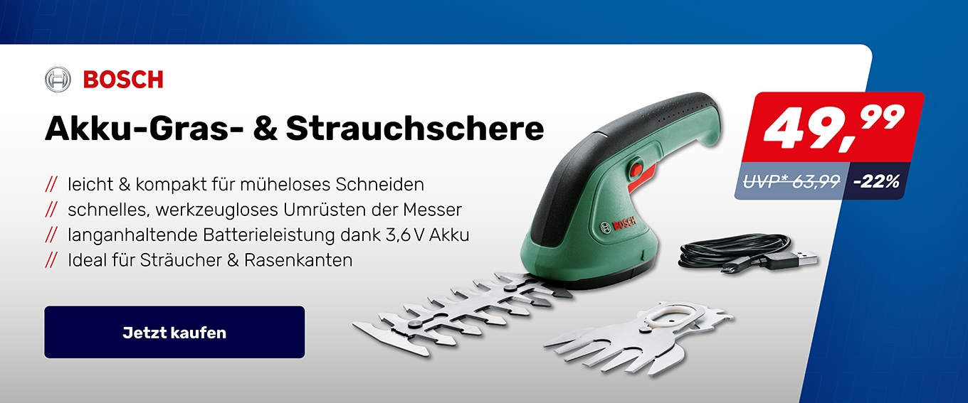 Akku-Gras- & Strauchschere