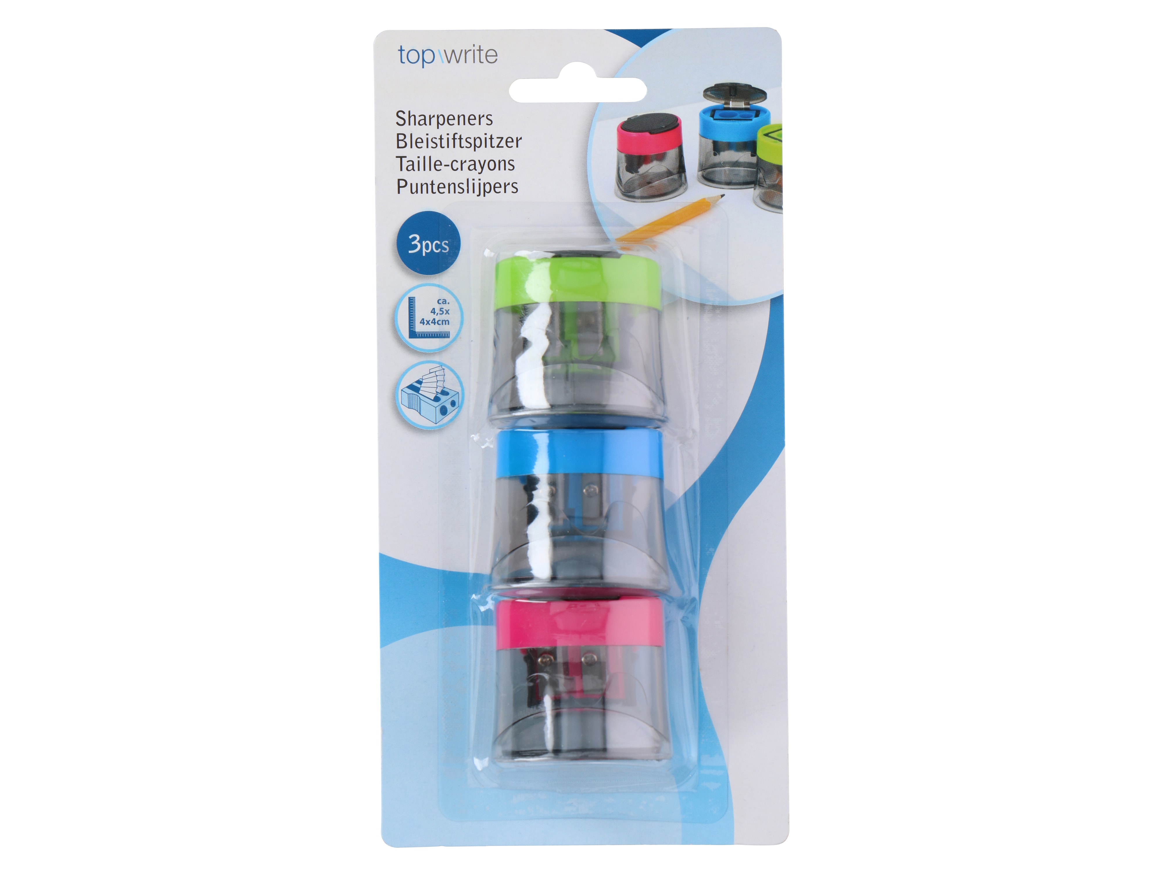 TOPWRITE Anspitzer, 3-teilig TOPWRITE Anspitzer, 3-teilig
