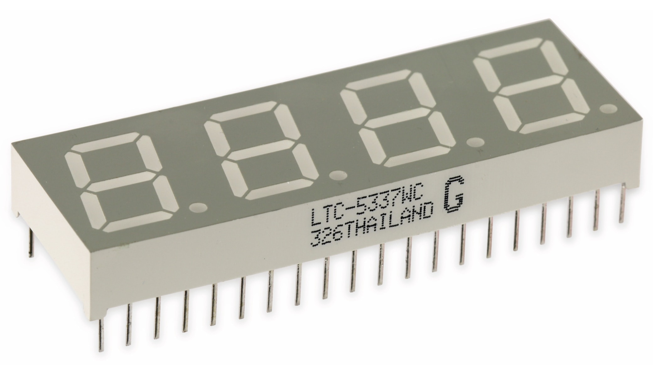 LiteOn LED-Anzeige LTC-5337WC, 13,2 mm, 4 Digit + 4 DP