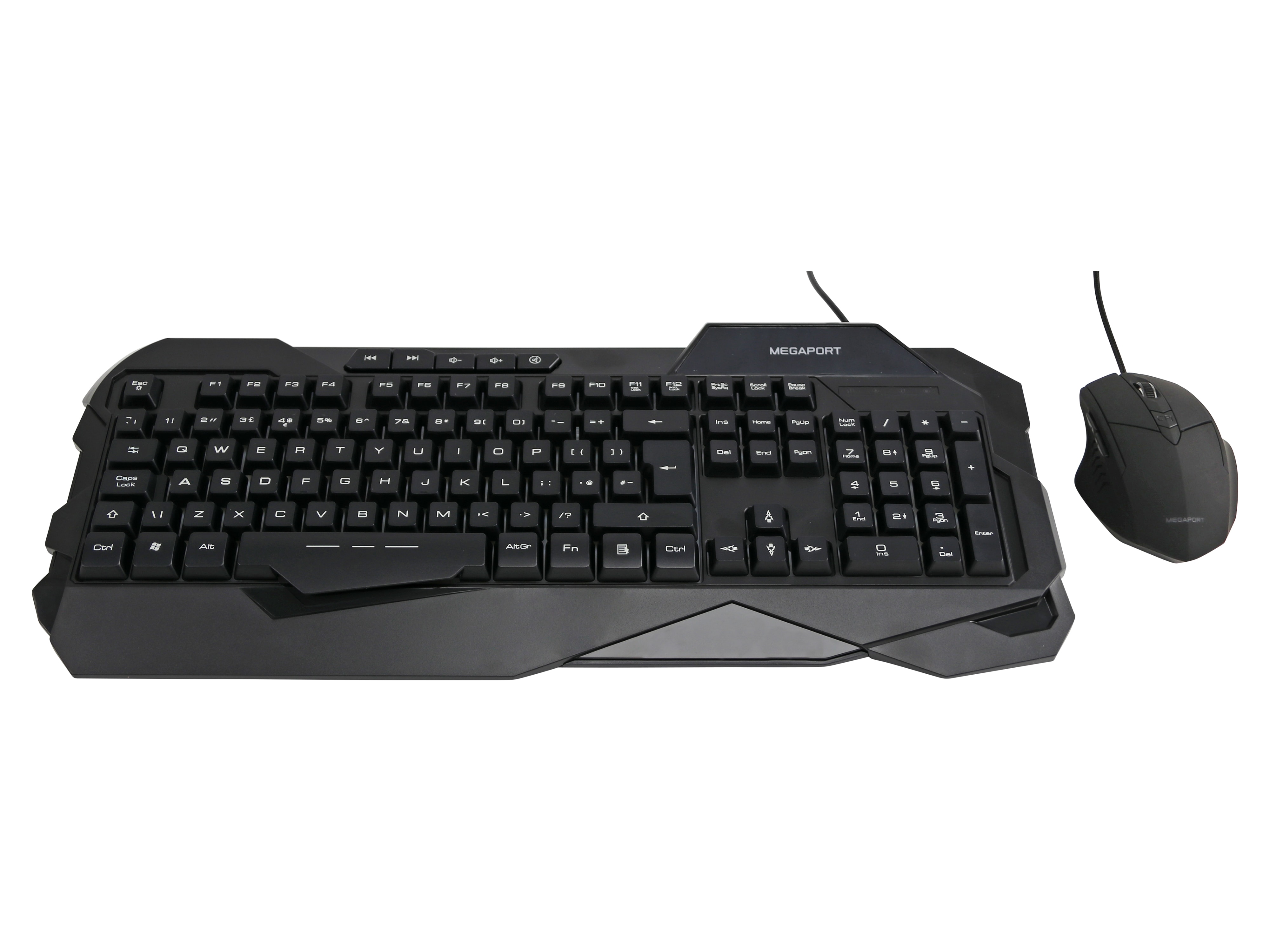 Tastatur/Maus-Set, MEGAPORT, M-GCM500, englisches Tastaturlayout