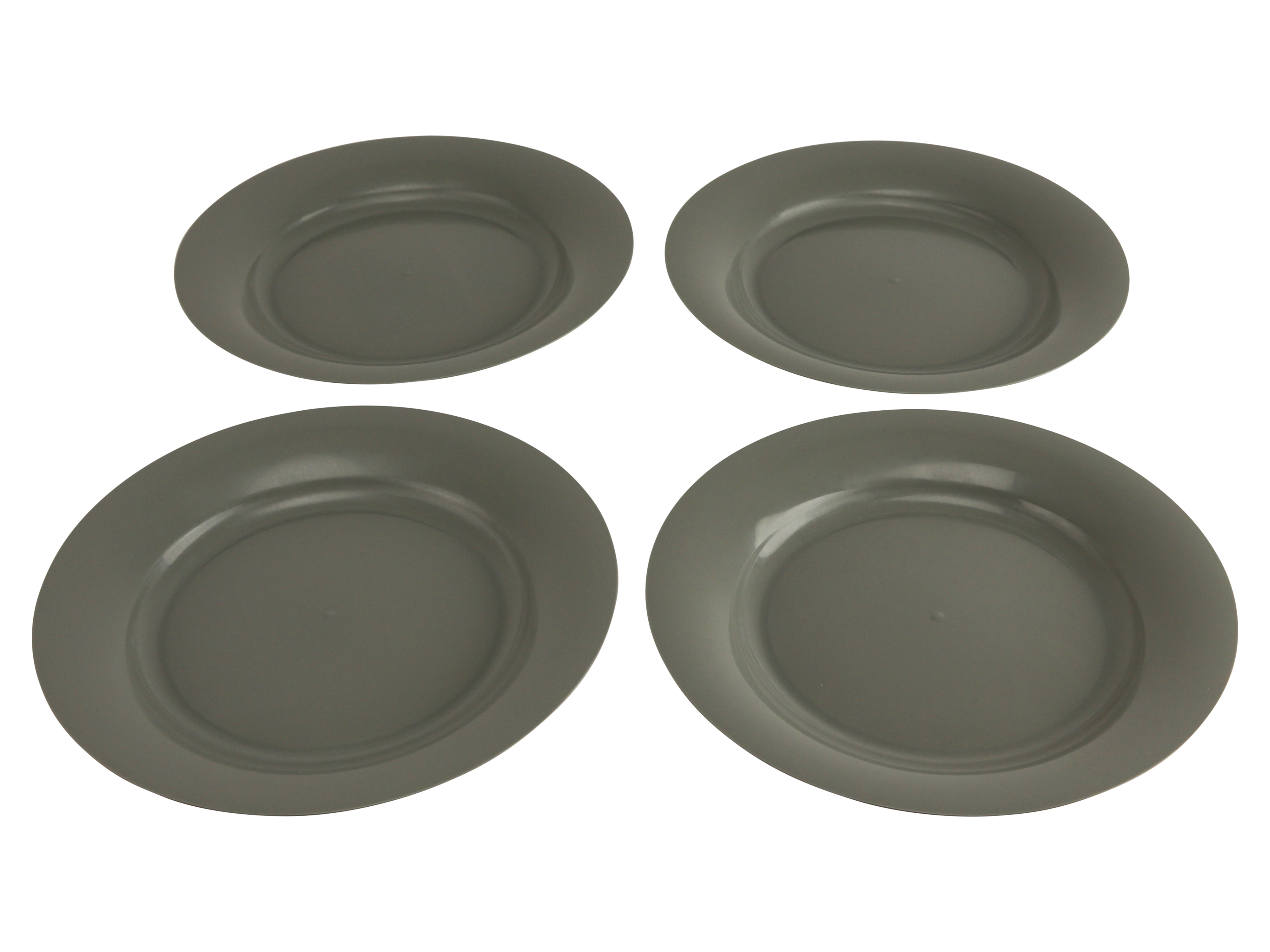 Campingteller, 4-teilig, grau, Ø 200mm Campingteller, 4-teilig, grau, Ø 200mm