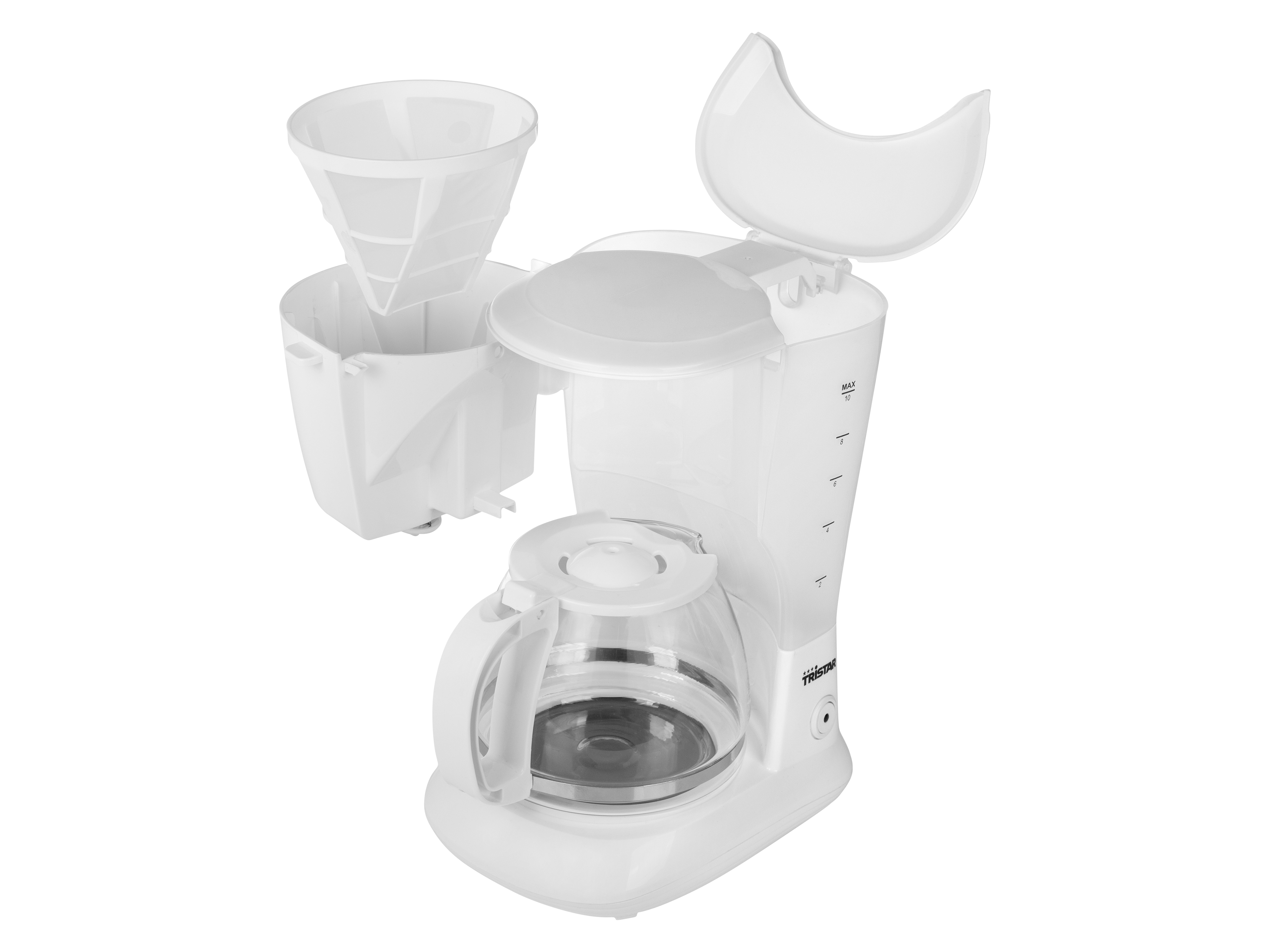 TRISTAR Kaffeemaschine CM-1252, 1,25L, 12-12 Tassen, 750W, weiß