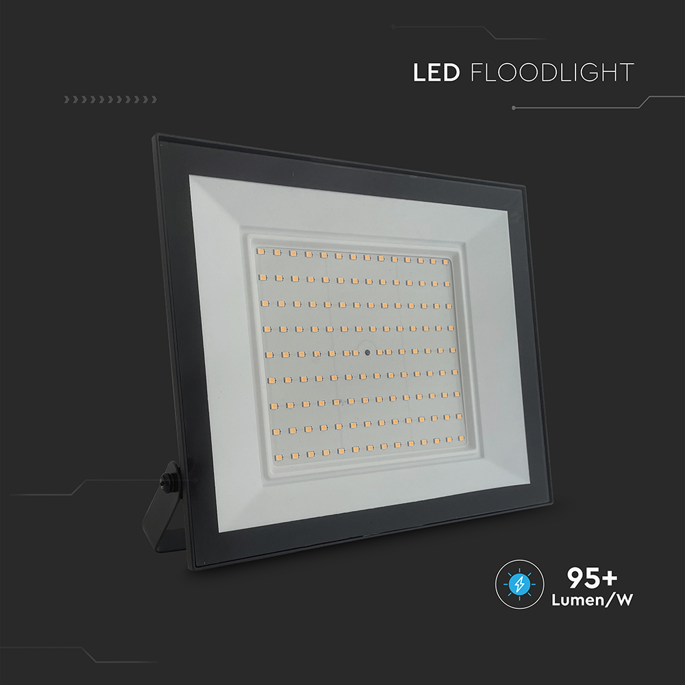 V-TAC LED-Fluter, VT-44109, 100 W, 3000K, EEK: F, 8150 lm, warmweiß, IP65, schwarz