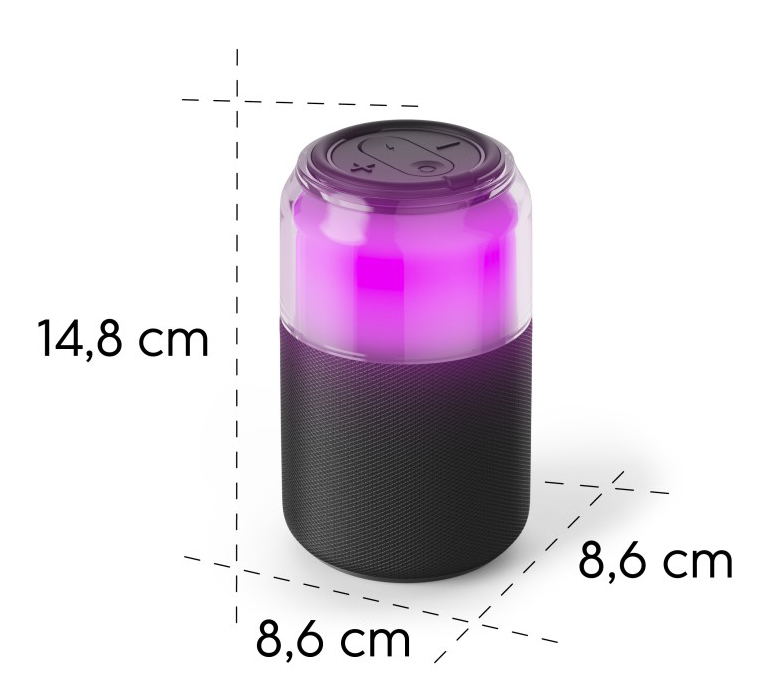 HAMA Tragbarer Bluetooth-Lautsprecher "Can Speaker", Schwarz, 5 W