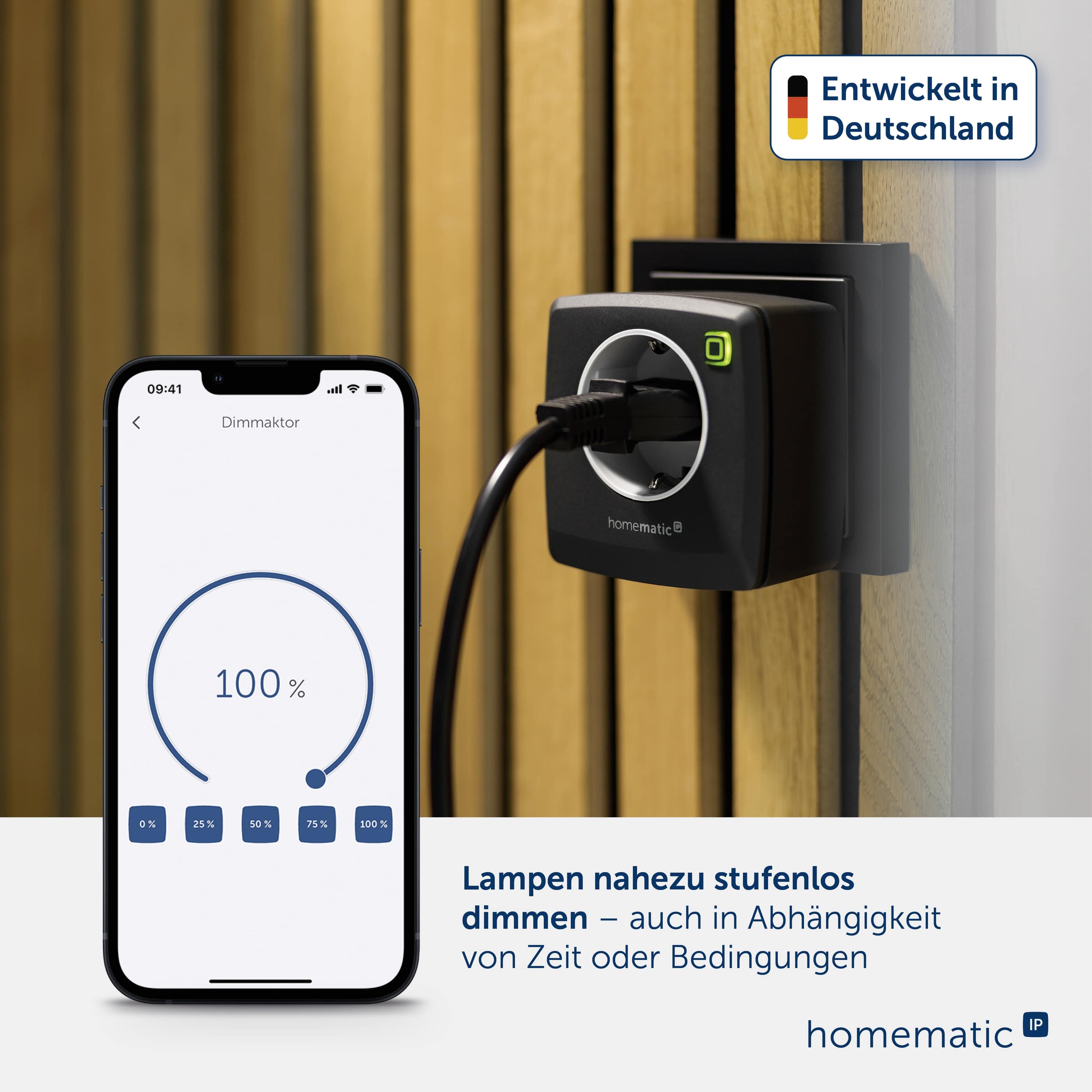 HOMEMATIC IP 161621A0, Dimmer-Steckdose, Phasenabschnitt, anthrazit HOMEMATIC IP 161621A0, Dimmer-Steckdose, Phasenabschnitt, anthrazit