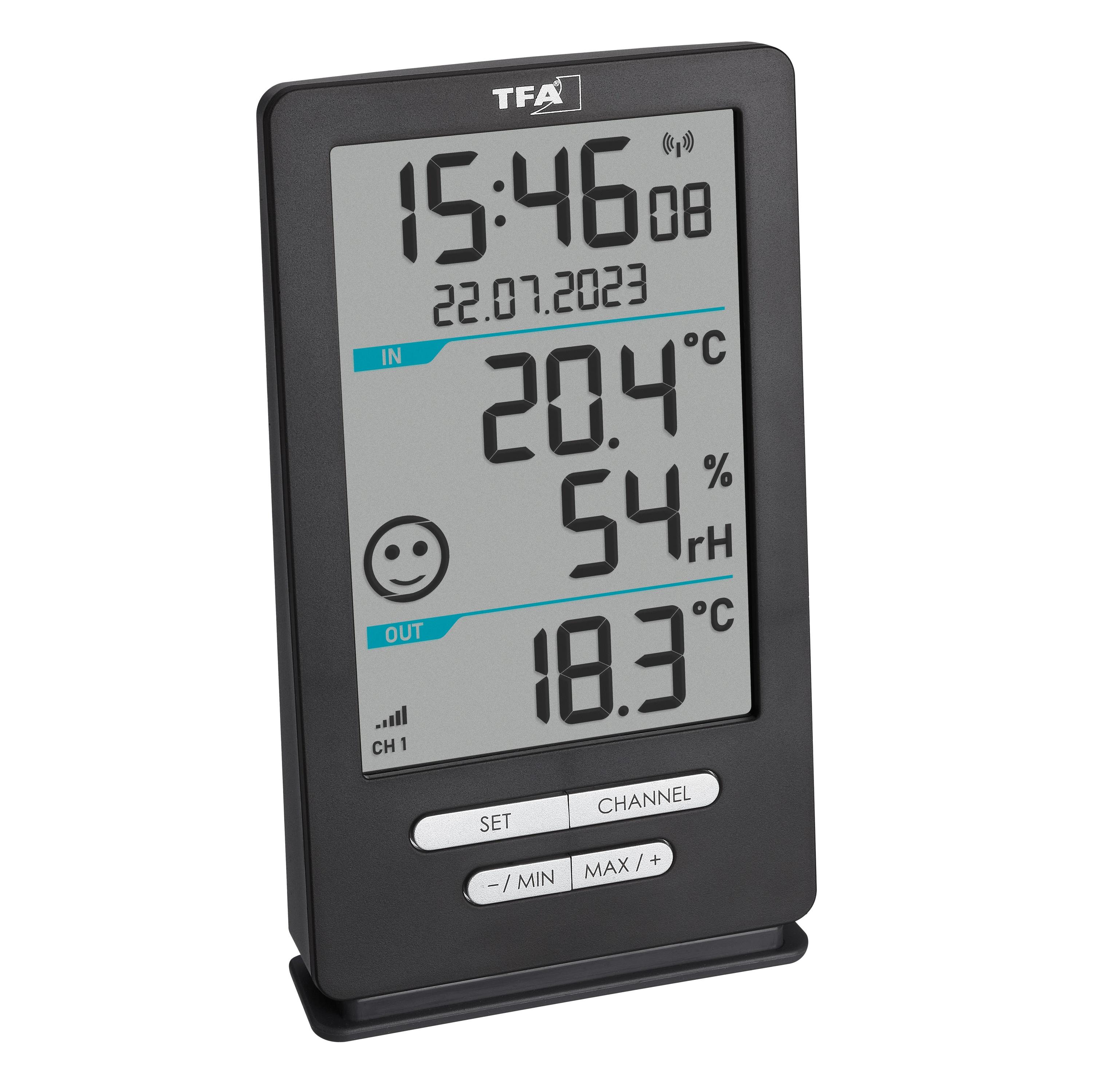 TFA Funk-Thermometer Xena Home, 30.3074.10, anthrazit