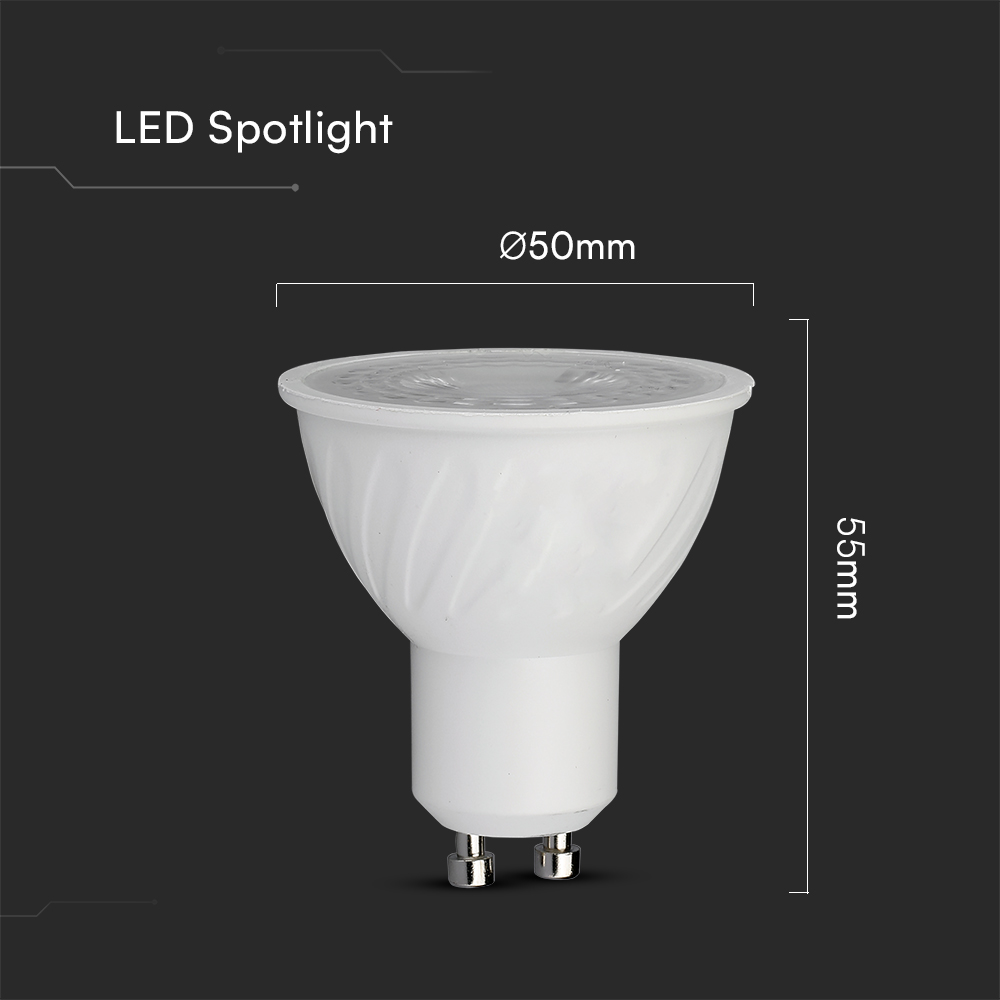 V-TAC LED-Lampe VT-211976, 6W, EEK: F, 445lm, 6500 K, PAR16, GU10, 38°, dimmbar V-TAC LED-Lampe VT-211976, 6W, EEK: F, 445lm, 6500 K, PAR16, GU10, 38°, dimmbar