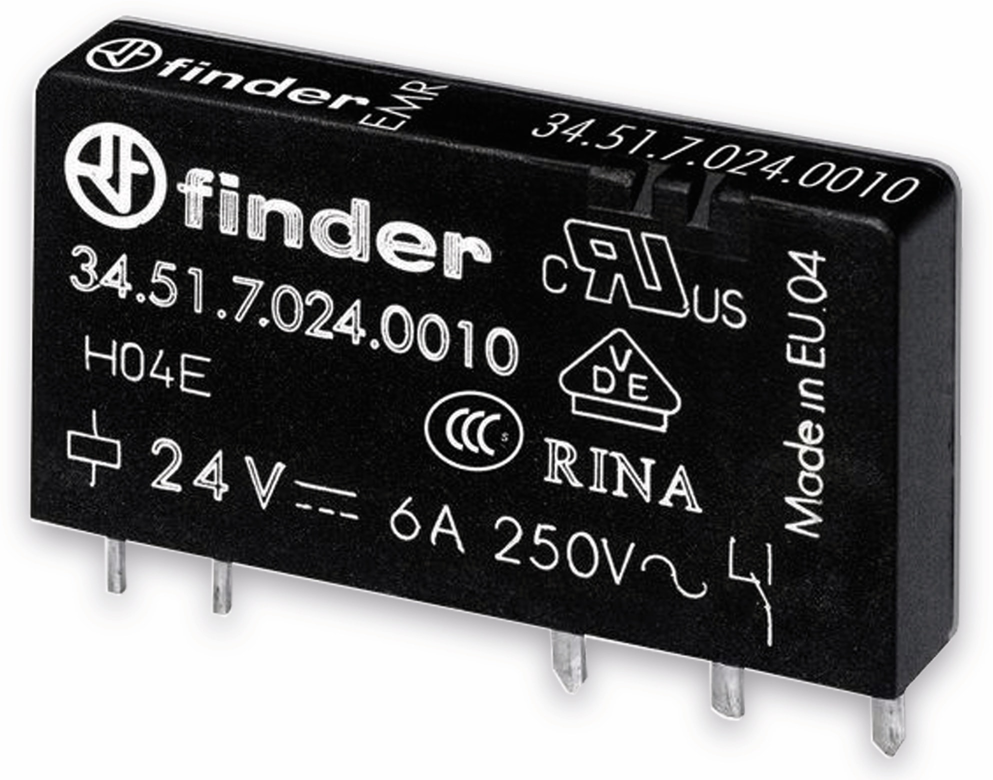 FINDER Relais 34.51, 12 V-, 1xUM, 6 A, AgNi FINDER Relais 34.51, 12 V-, 1xUM, 6 A, AgNi