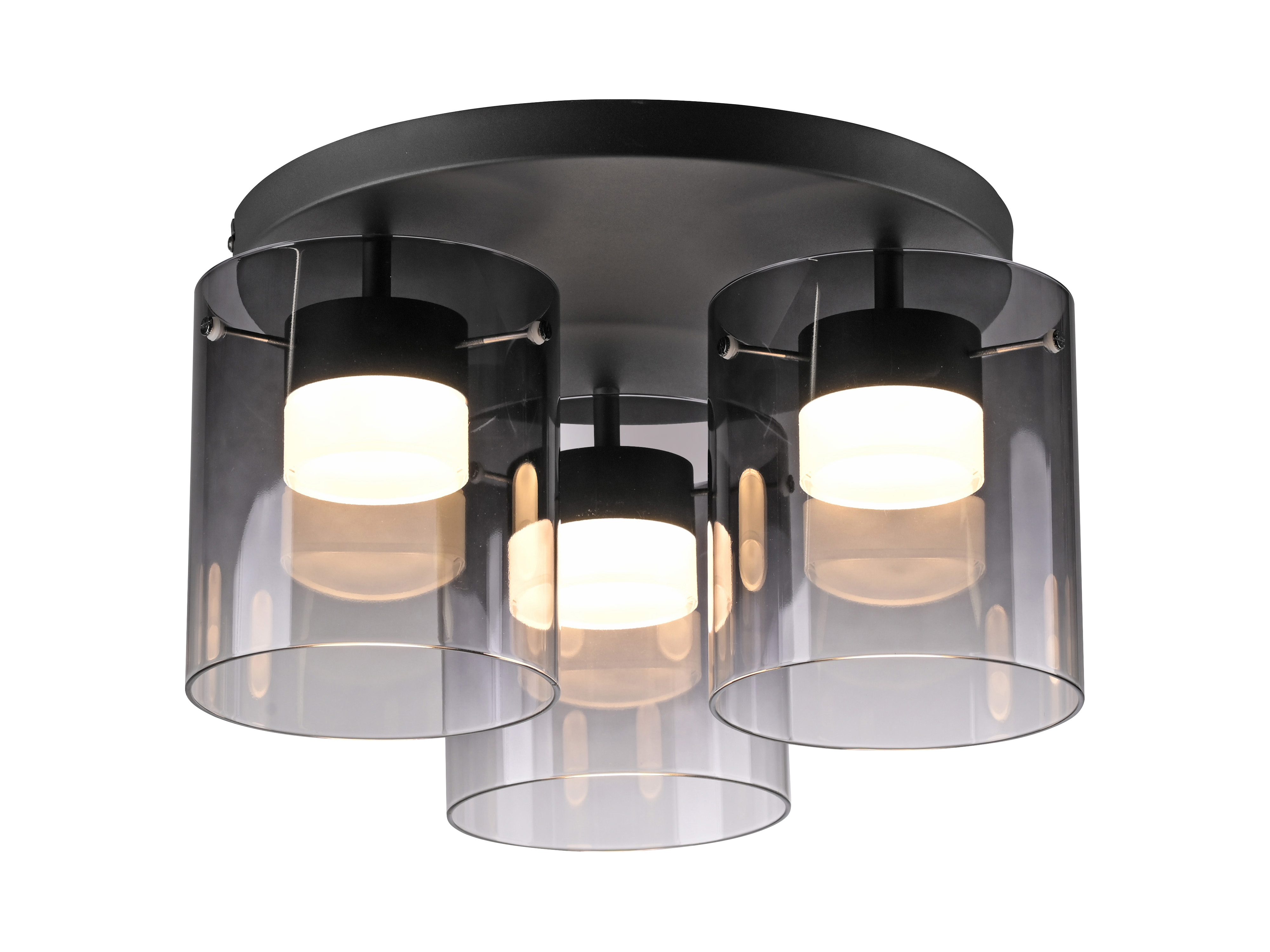 JUST LIGHT LED-Deckenleuchte 14041-18, 7,5W, 800lm, 3000K, schwarz