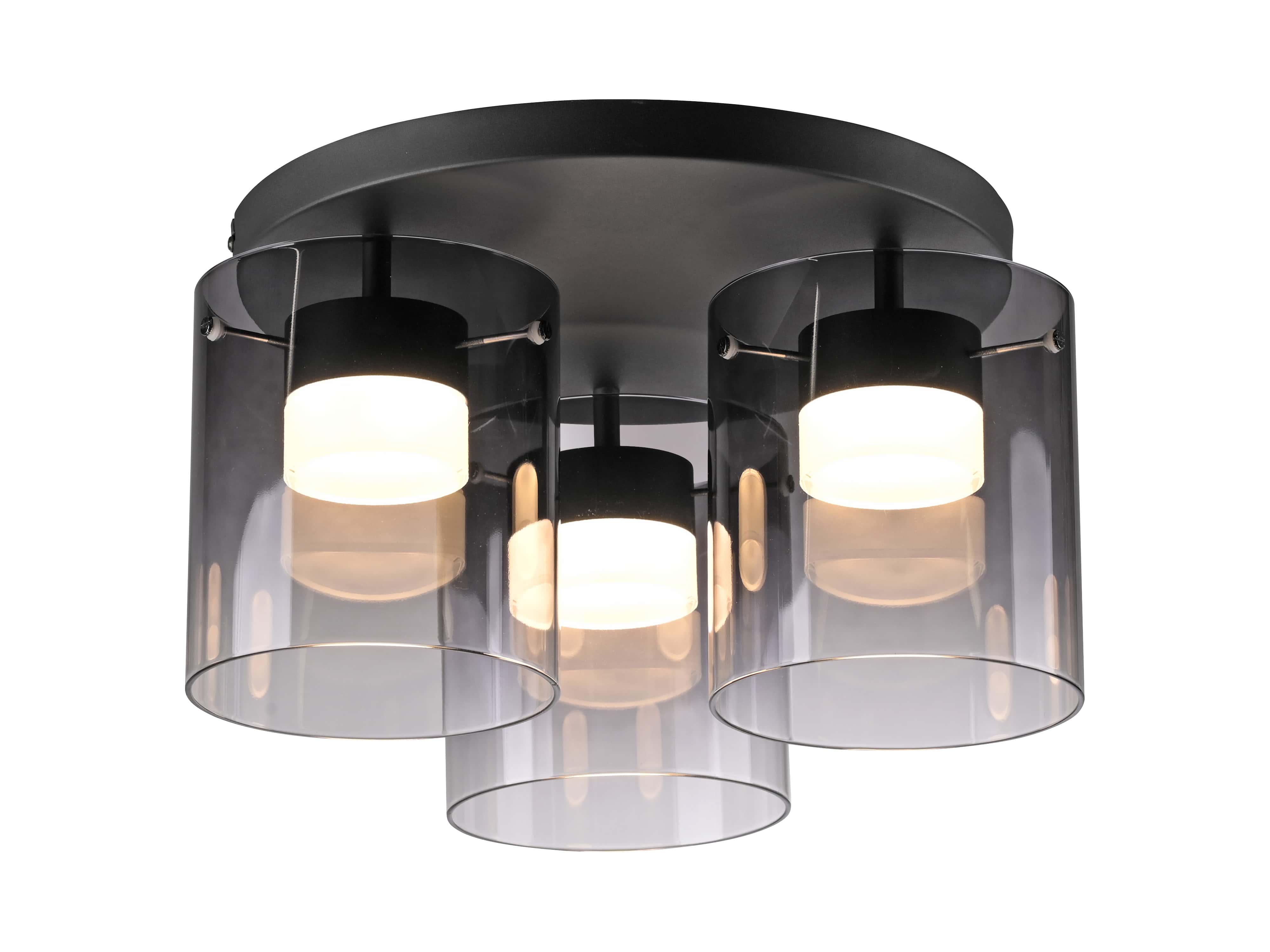 JUST LIGHT LED-Deckenleuchte 14041-18, 7,5W, 800lm, 3000K, schwarz