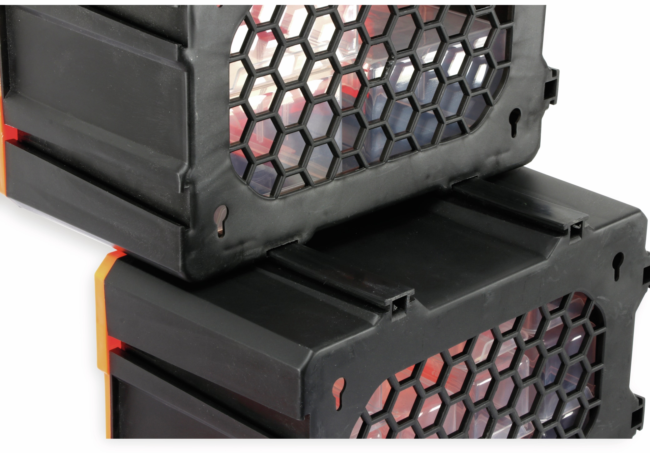 DAYTOOLS Werkzeugbox TW2019, Kunststoff,1-teilig, schwarz/orange