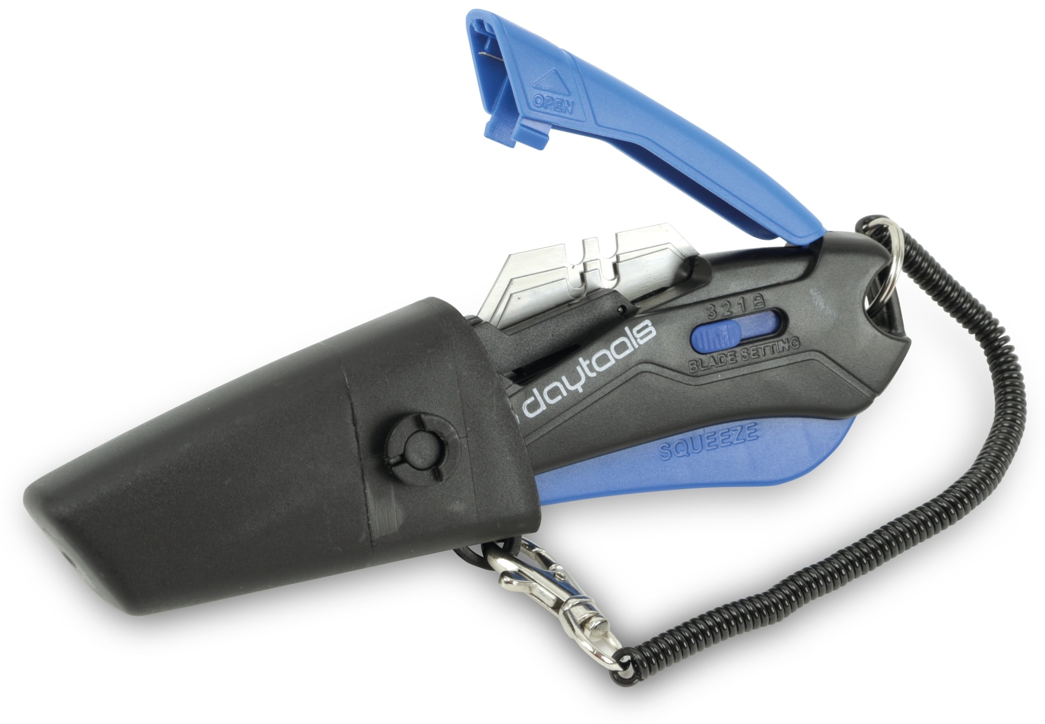 DAYTOOLS Universalmesser mit Holster und Halteleine