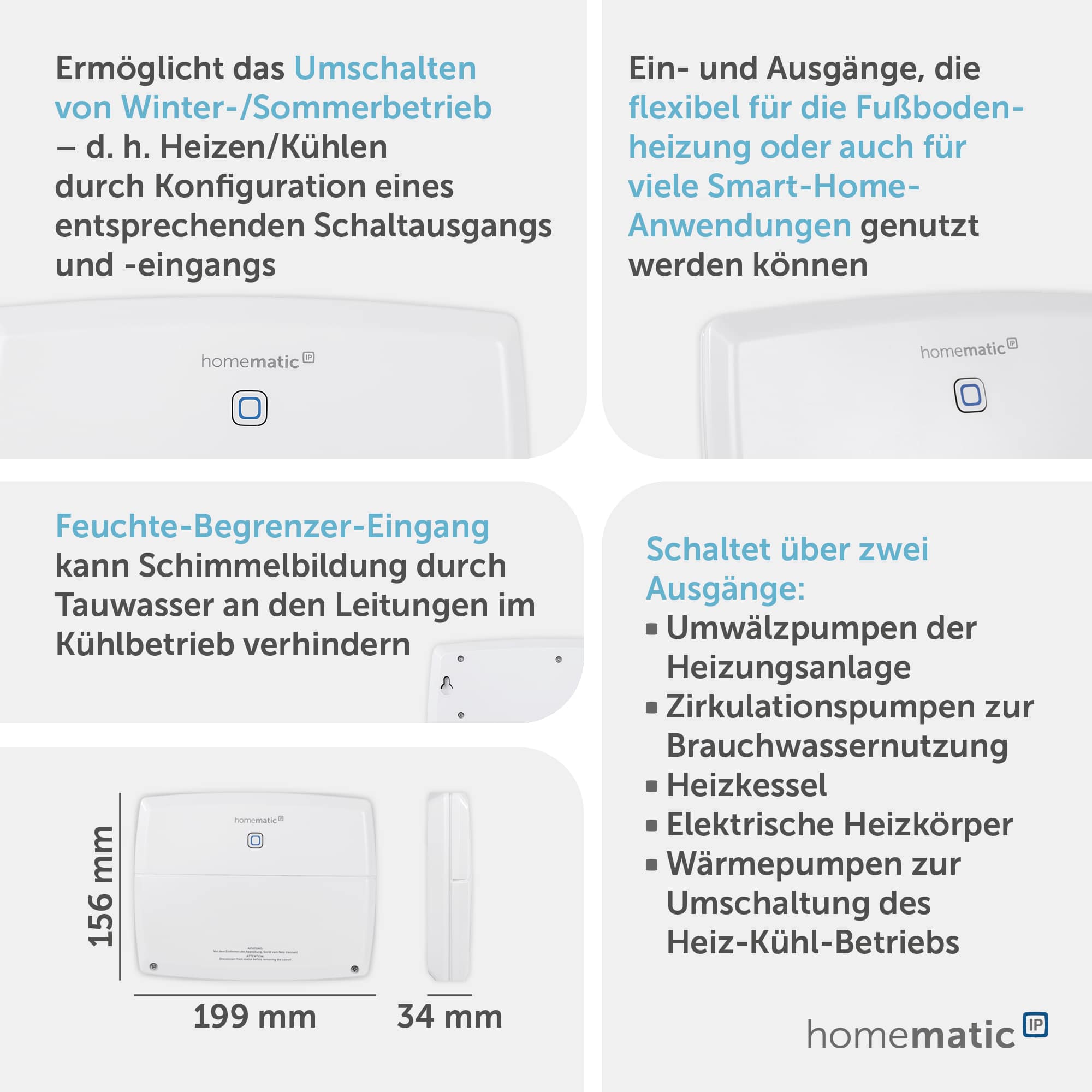 HOMEMATIC IP Smart Home 142988A0, Multi IO Box