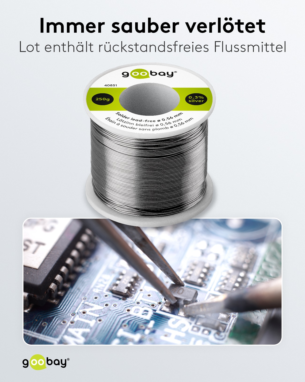 GOOBAY Lötzinn Essential, 250 g, Ø 0,56 mm