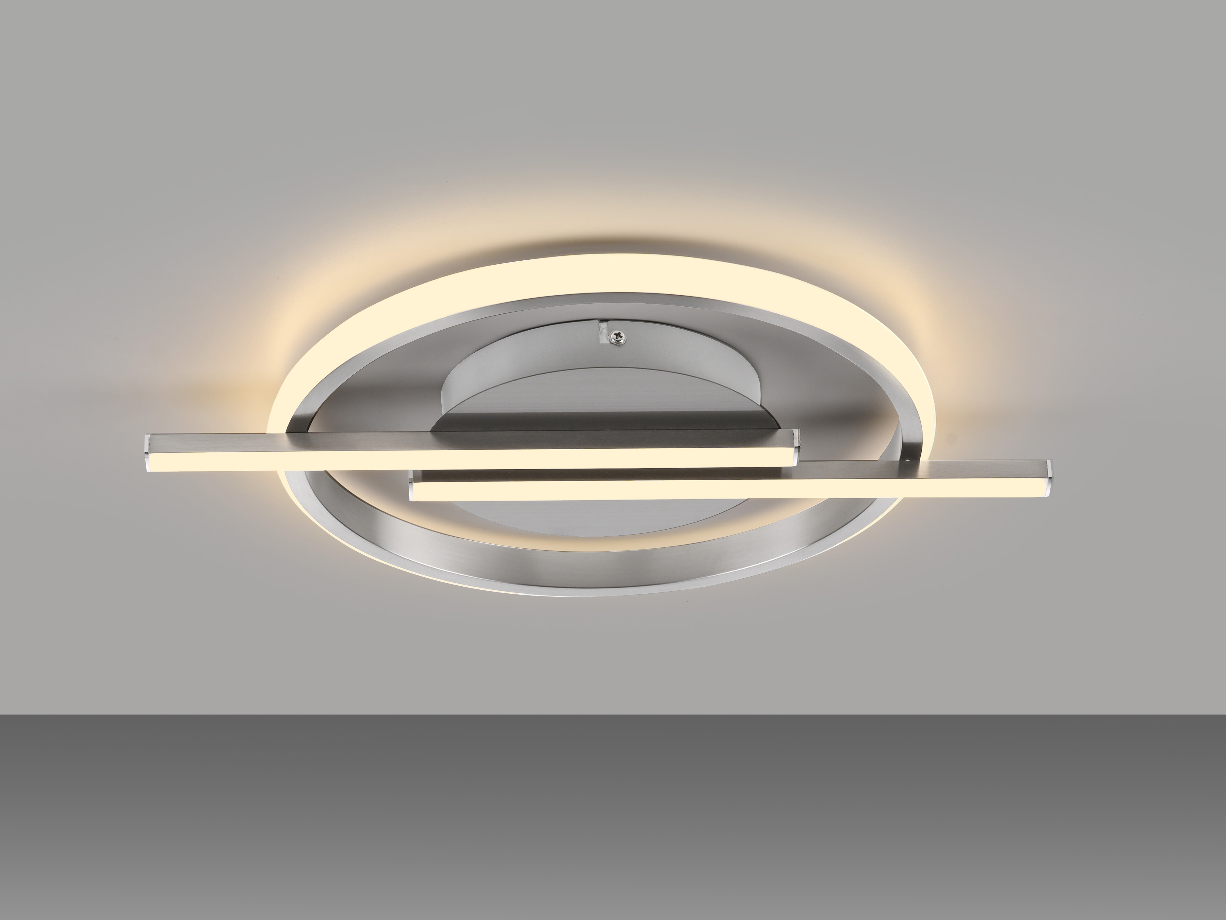 JUST LIGHT LED-Deckenleuchte 14130-55 stahl, 17,5 W, 2100 lm, 3000 K, Dimmbar