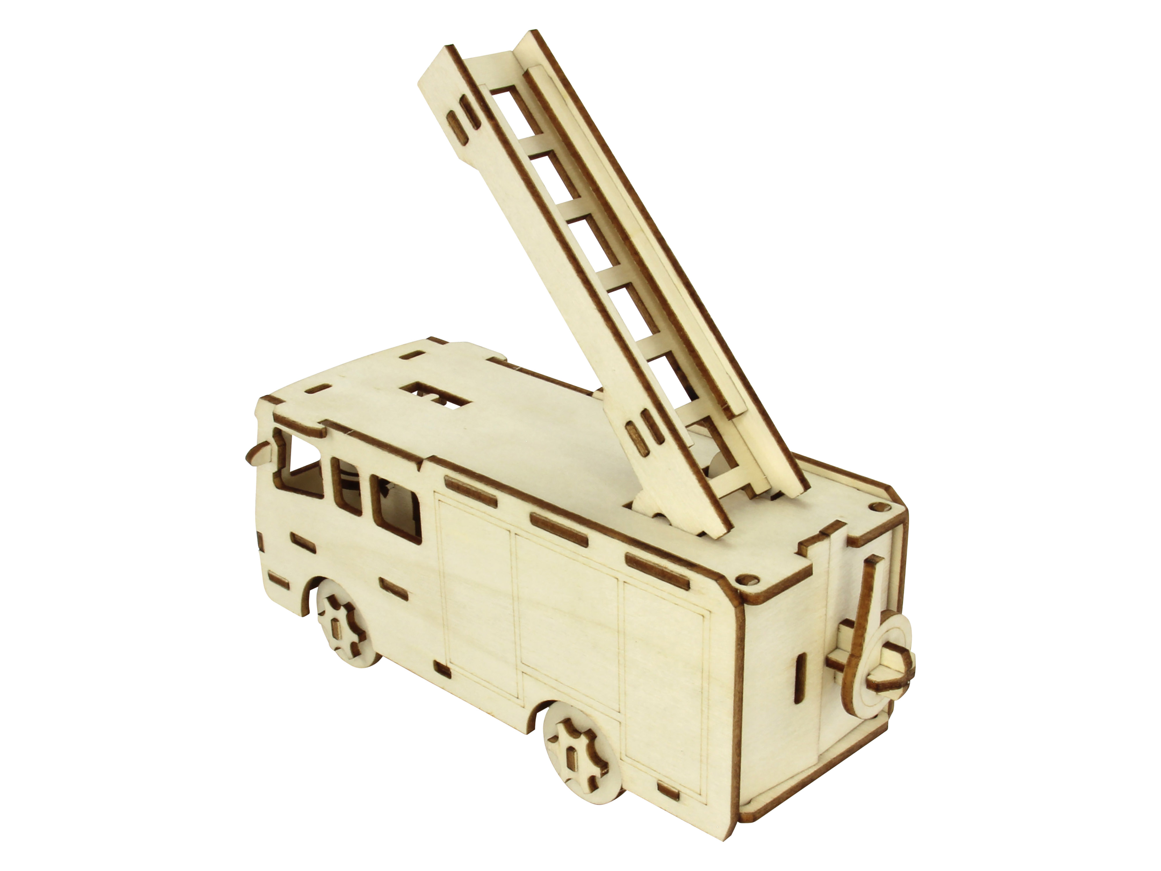 SOL-EXPERT 3D Holz Puzzle Feuerwehrauto