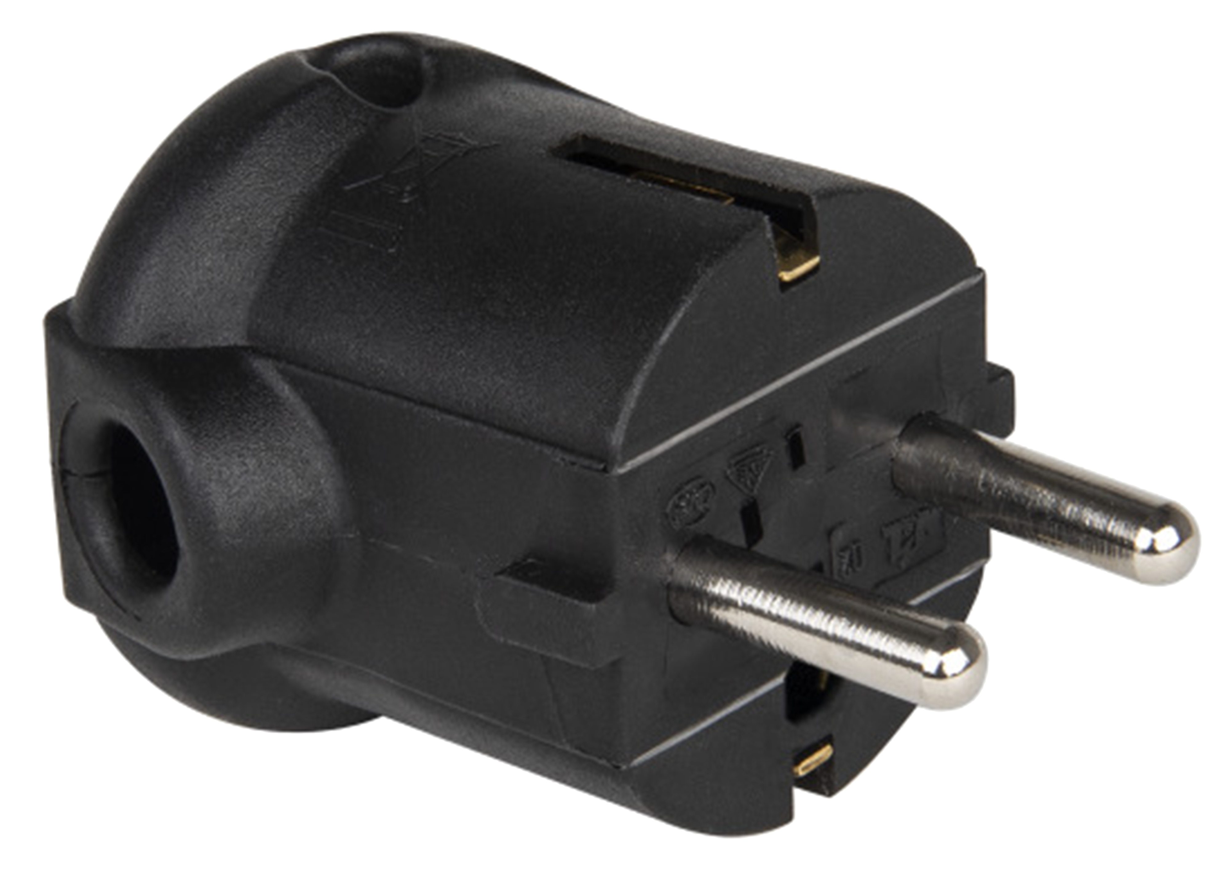 PCE Schutzkontaktstecker PP 2SL, seitlich, schwarz PCE Schutzkontaktstecker PP 2SL, seitlich, schwarz