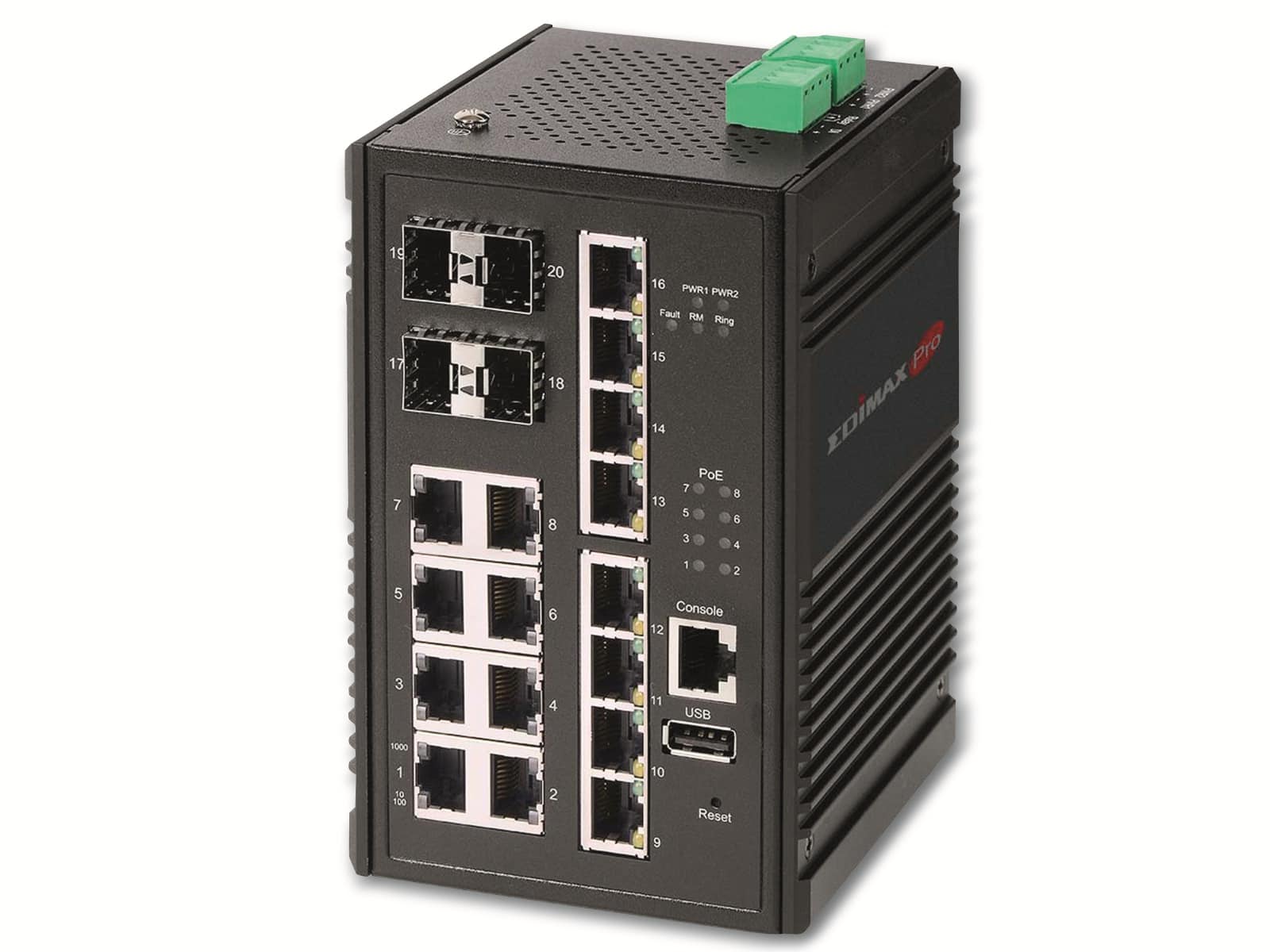 EDIMAX Industrie-Switch IGS-5416P, 16-Port, Web-Managed, 4x SFP