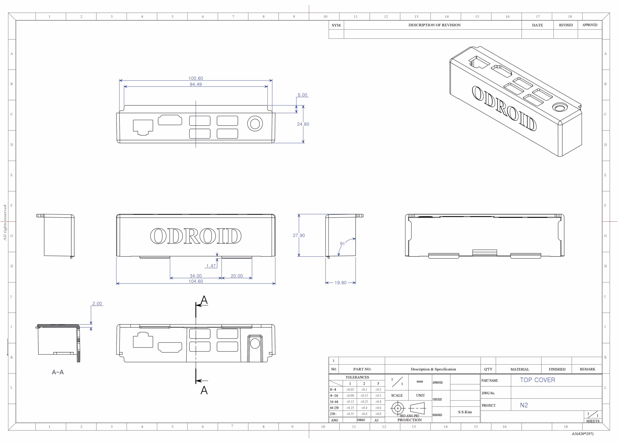ODROID-N2 Gehäuse transparent