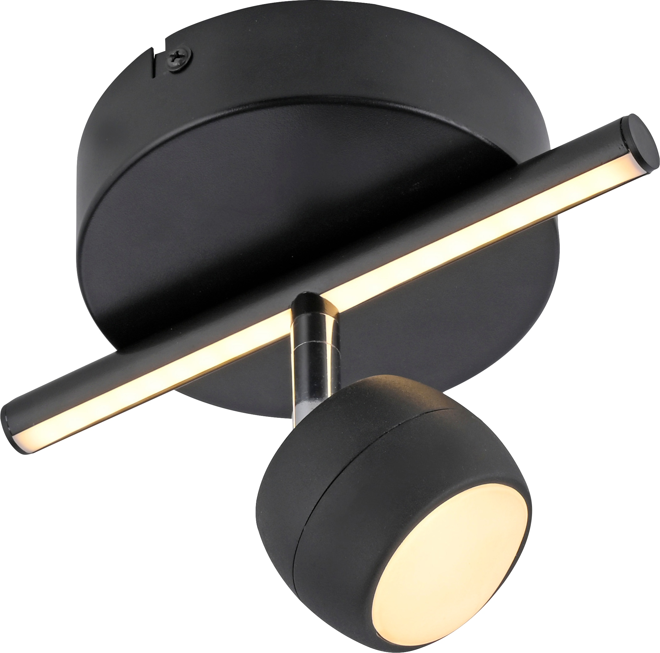 JUST LIGHT LED-Deckenleuchte 11400-18, 6,10W, 3000K, 705lm, warmweiß, IP20, schwarz JUST LIGHT LED-Deckenleuchte 11400-18, 6,10W, 3000K, 705lm, warmweiß, IP20, schwarz