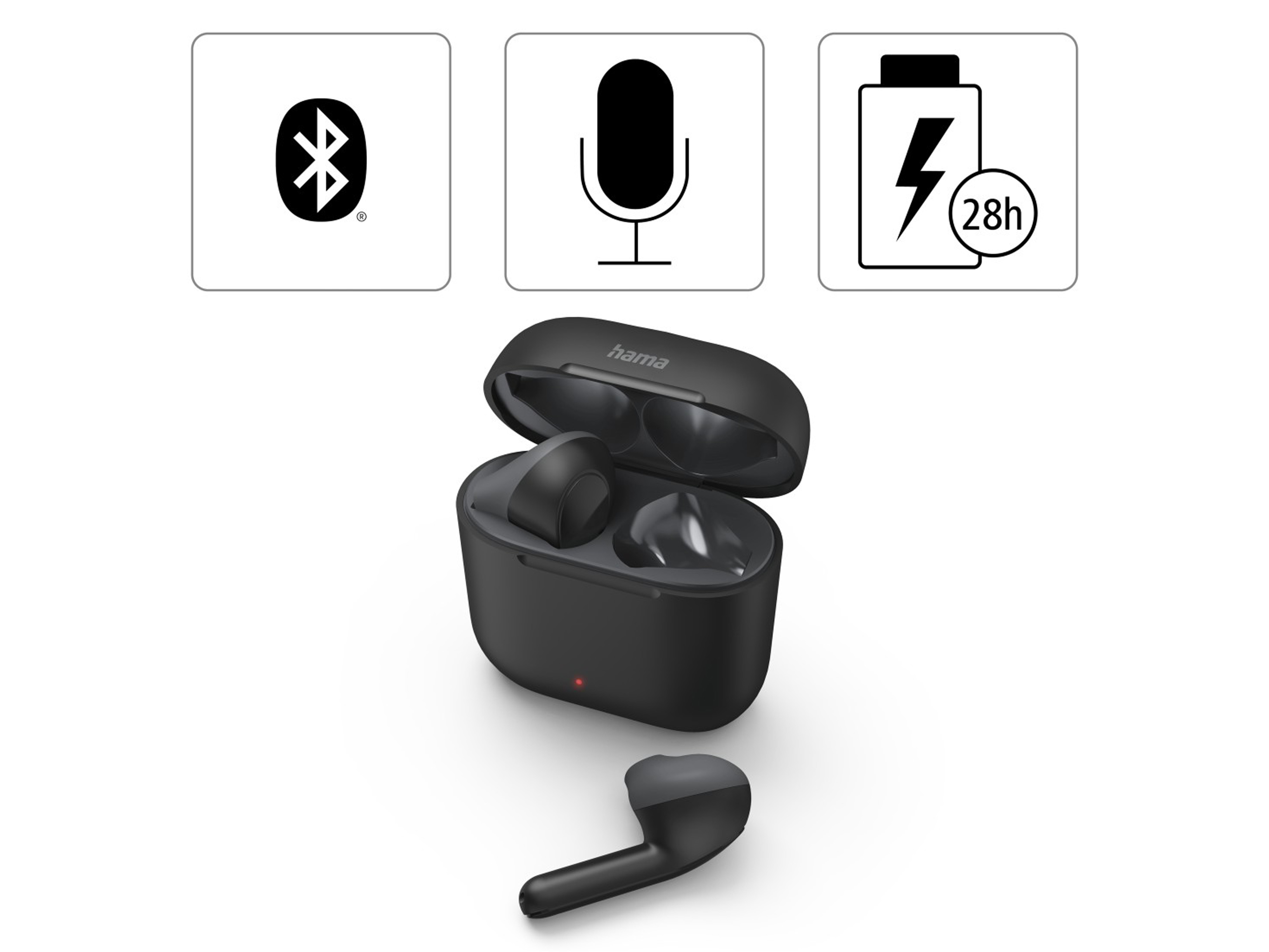 HAMA Bluetooth Kopfhörer In-Ear Freedom Light, schwarz