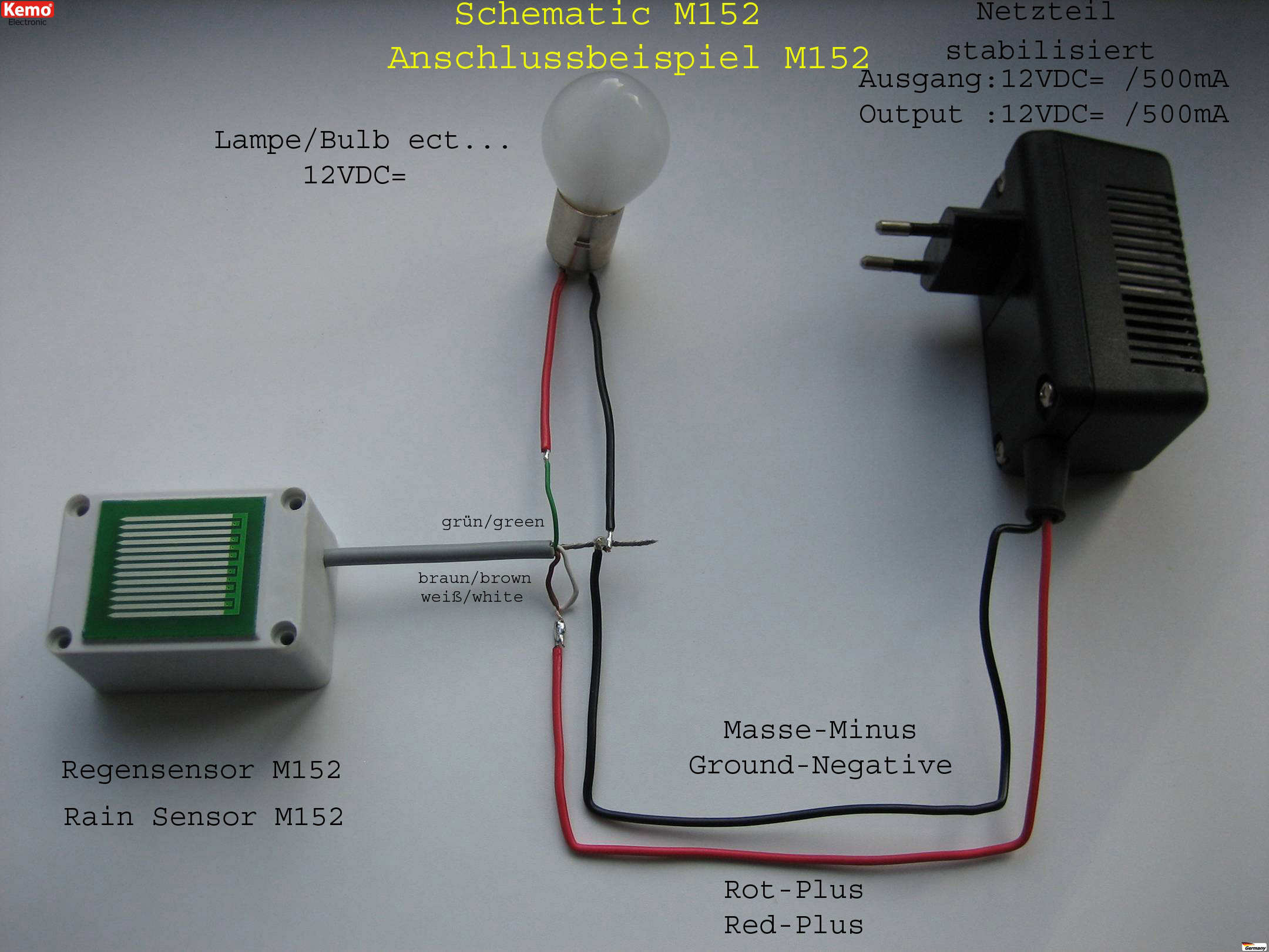 KEMO Regensensor 12V/DC, M152