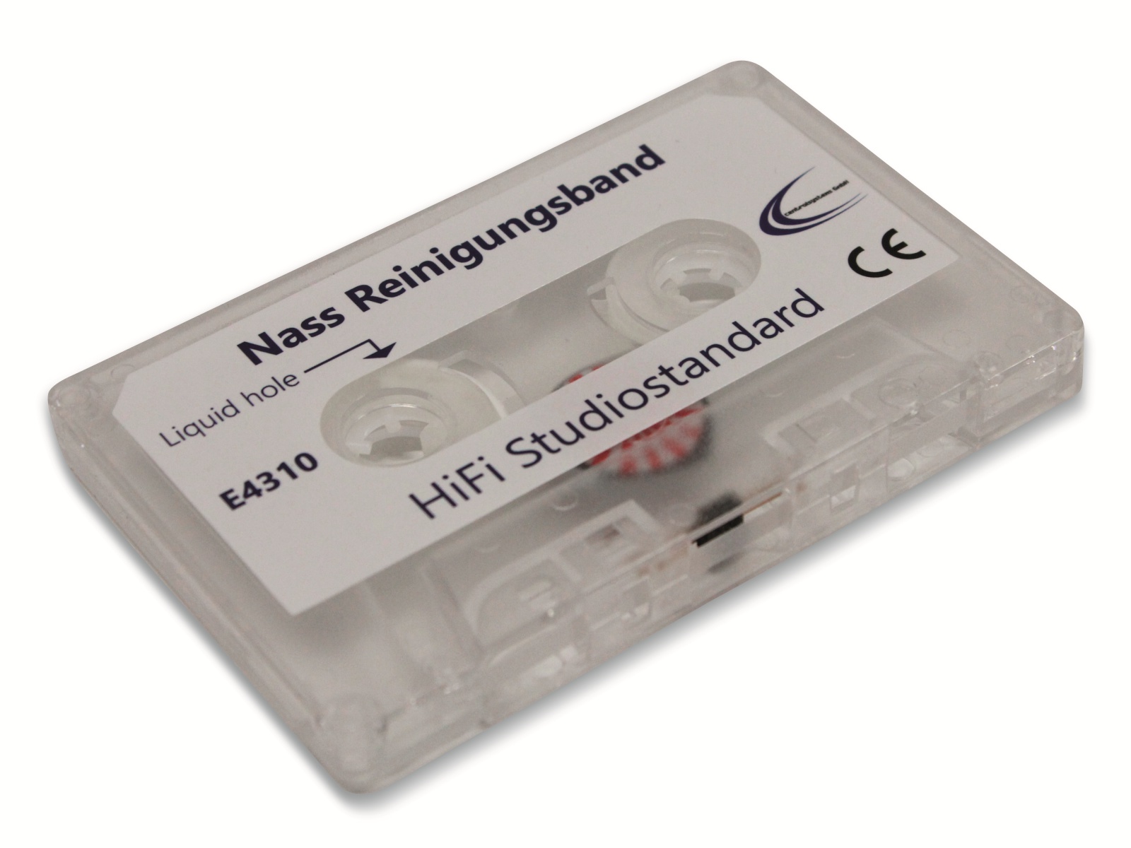 Reinigungskassette für Kassettenrekorder, mit Reinigungsflüssigkeit
