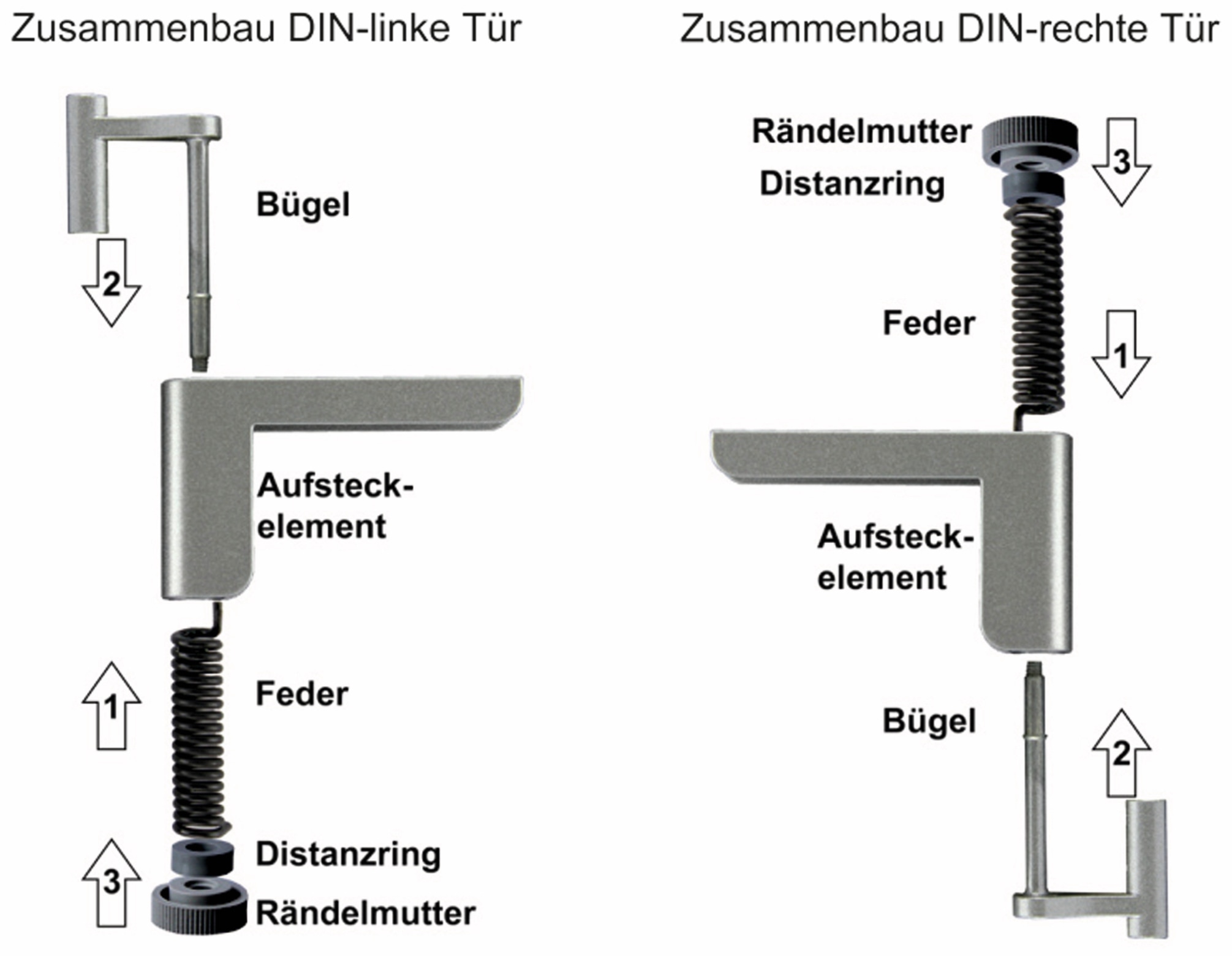 Mini-Türschließer, Clip Close, silber