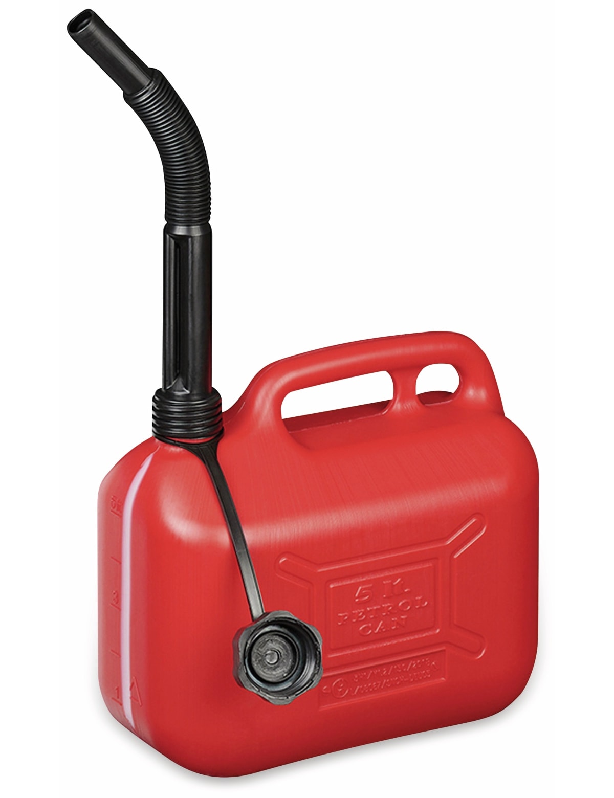 IWH Benzinkanister 5 L, rot, mit Füllstandsanzeige