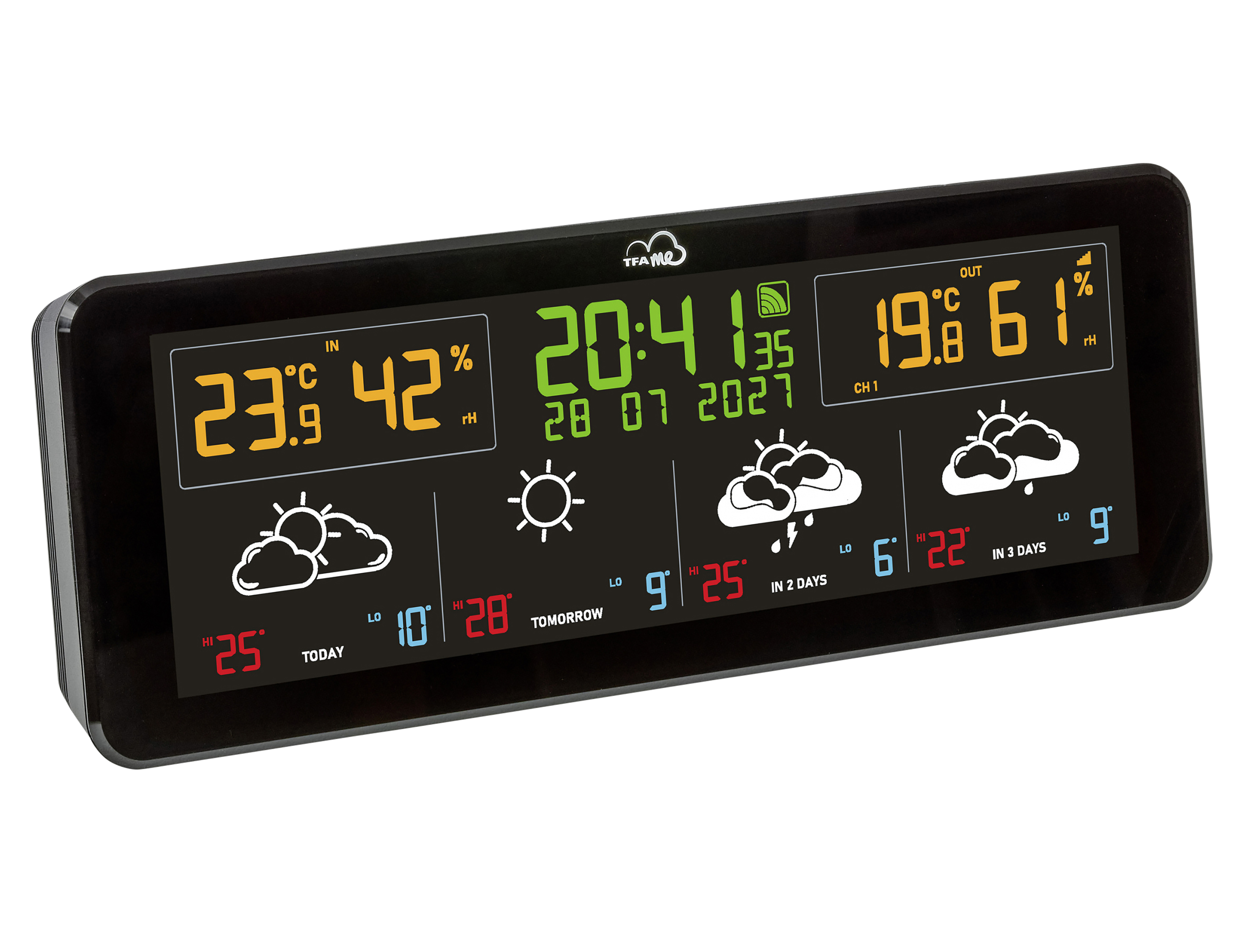 TFA WLAN Funk-Wetterstation TFA.me ID-07, schwarz
