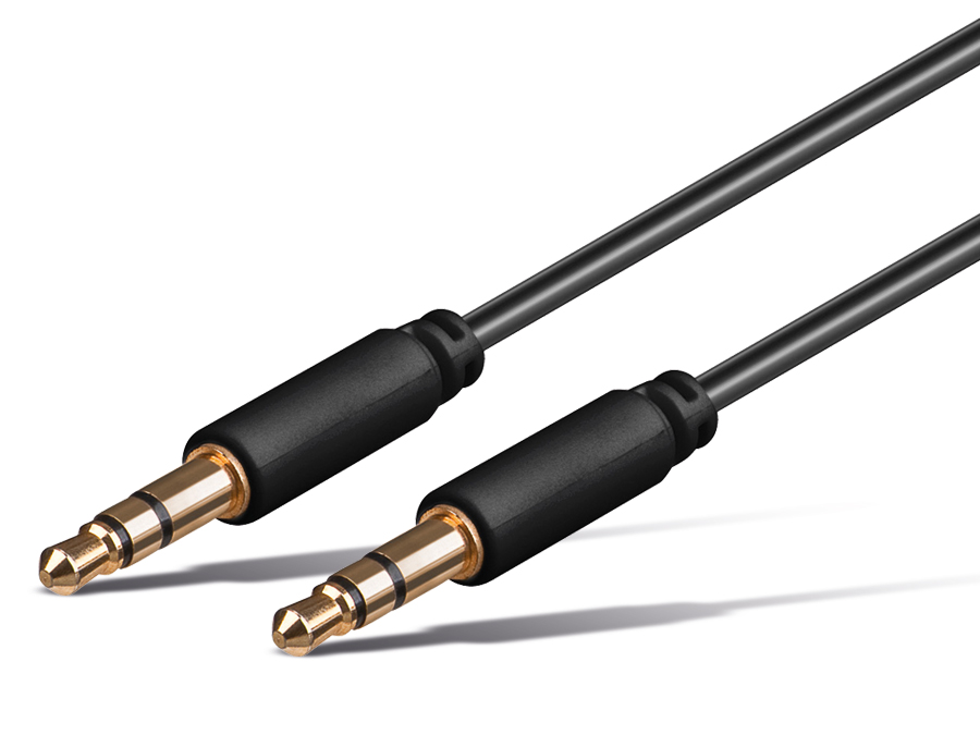 GOOBAY Klinkenkabel 69108, Superslim, 3 m, schwarz GOOBAY Klinkenkabel 69108, Superslim, 3 m, schwarz