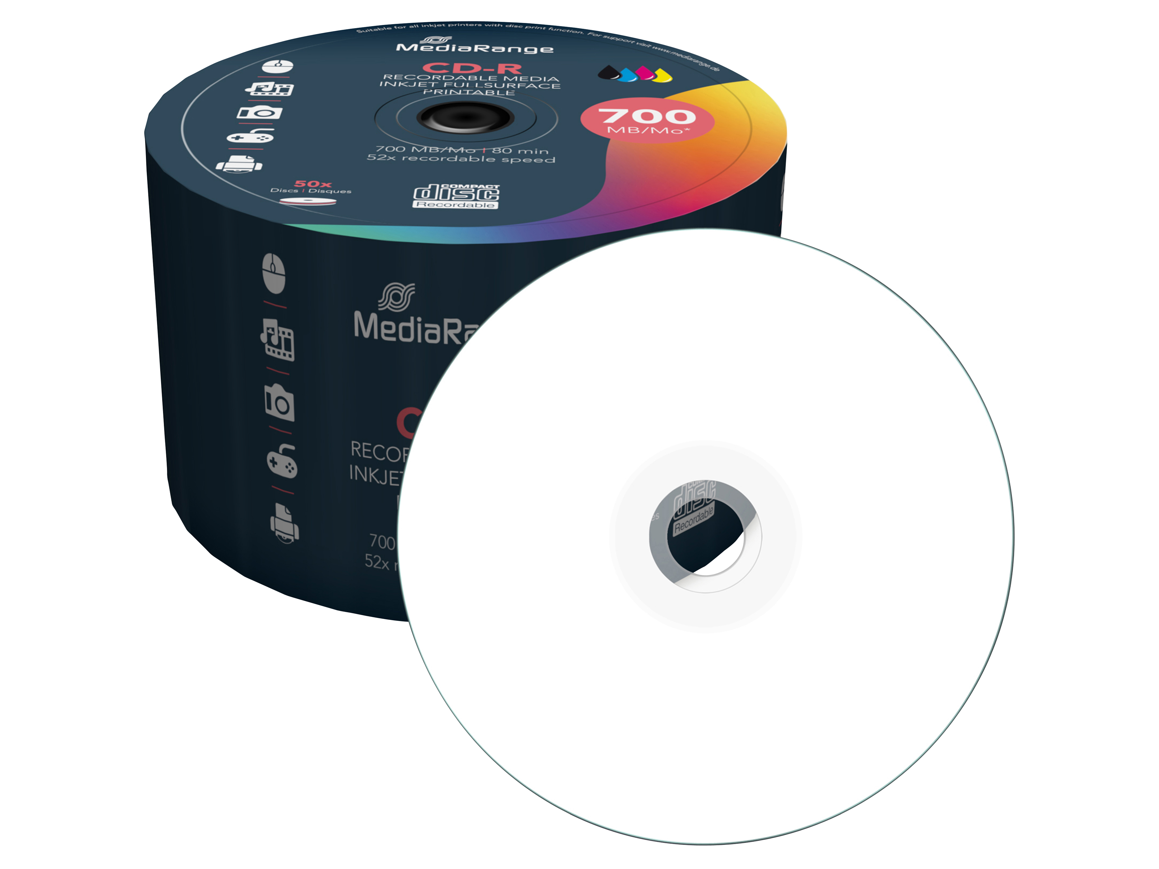 MEDIARANGE CD-Spindel MR208 80min 700MB