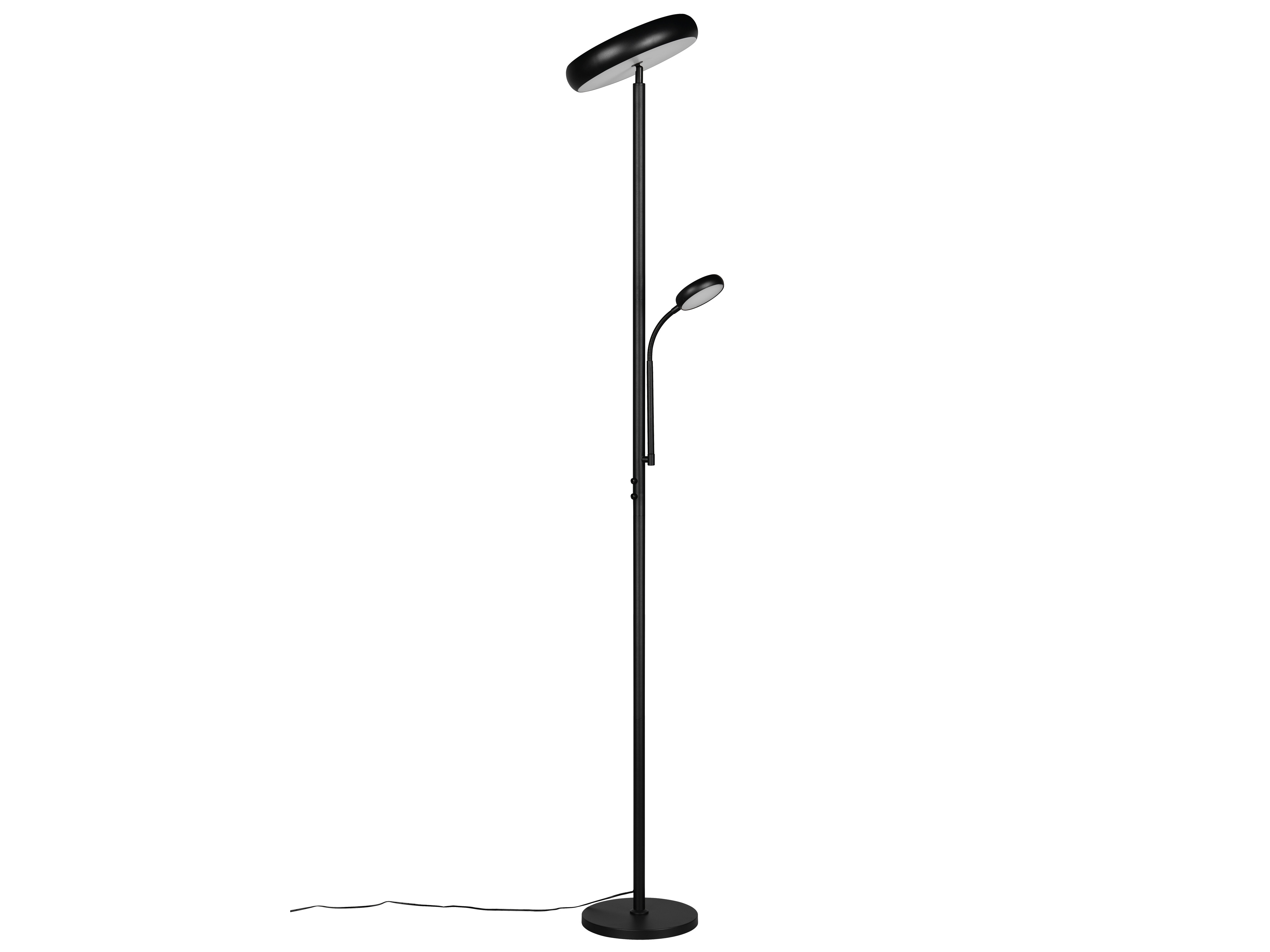 REALITY LED-Stehleuchte Palermo R45741132, 23W, 3000... 6500K, 2500lm, CCT, IP20, schwarz