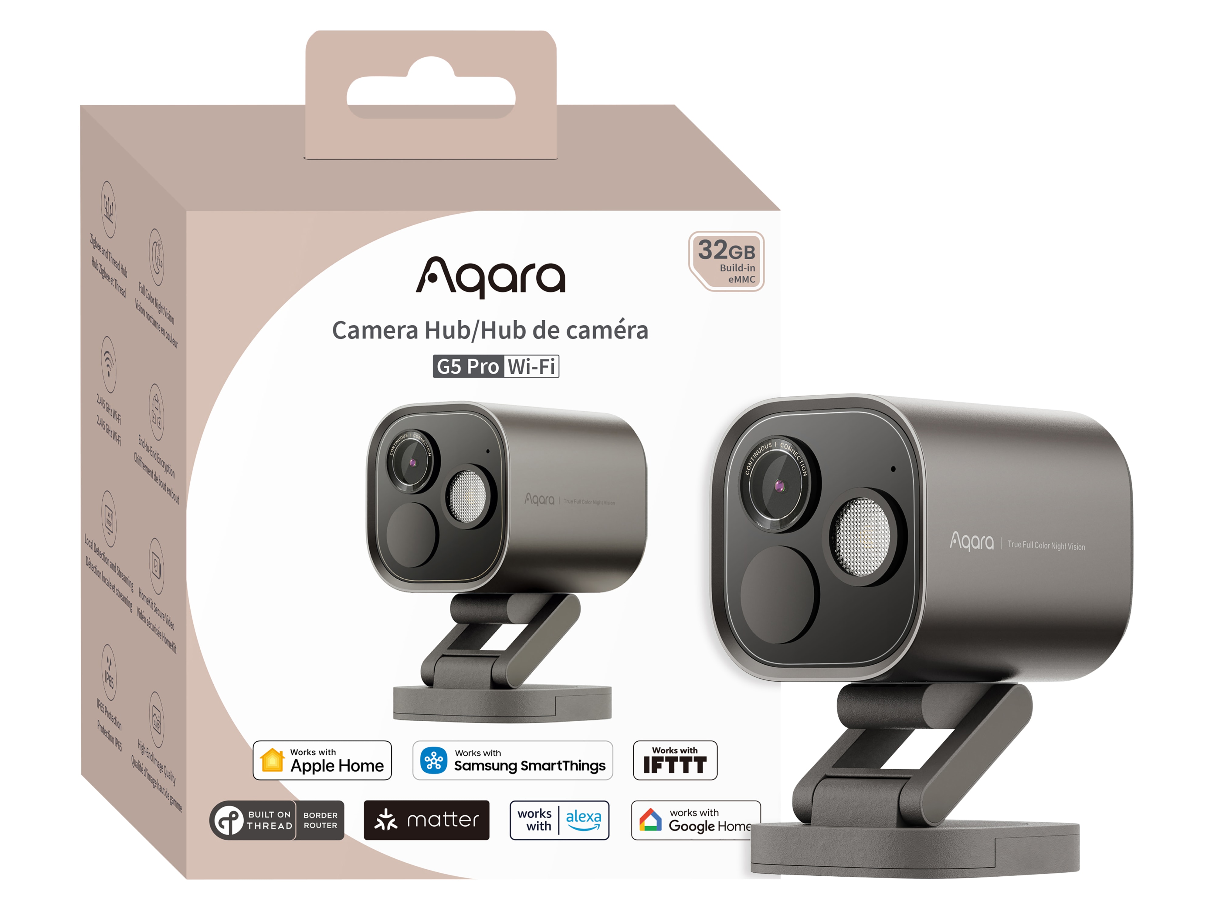 AQARA Überwachungskamera CH-C07D, G5 Pro (Wi-Fi), grau AQARA Überwachungskamera CH-C07D, G5 Pro (Wi-Fi), grau