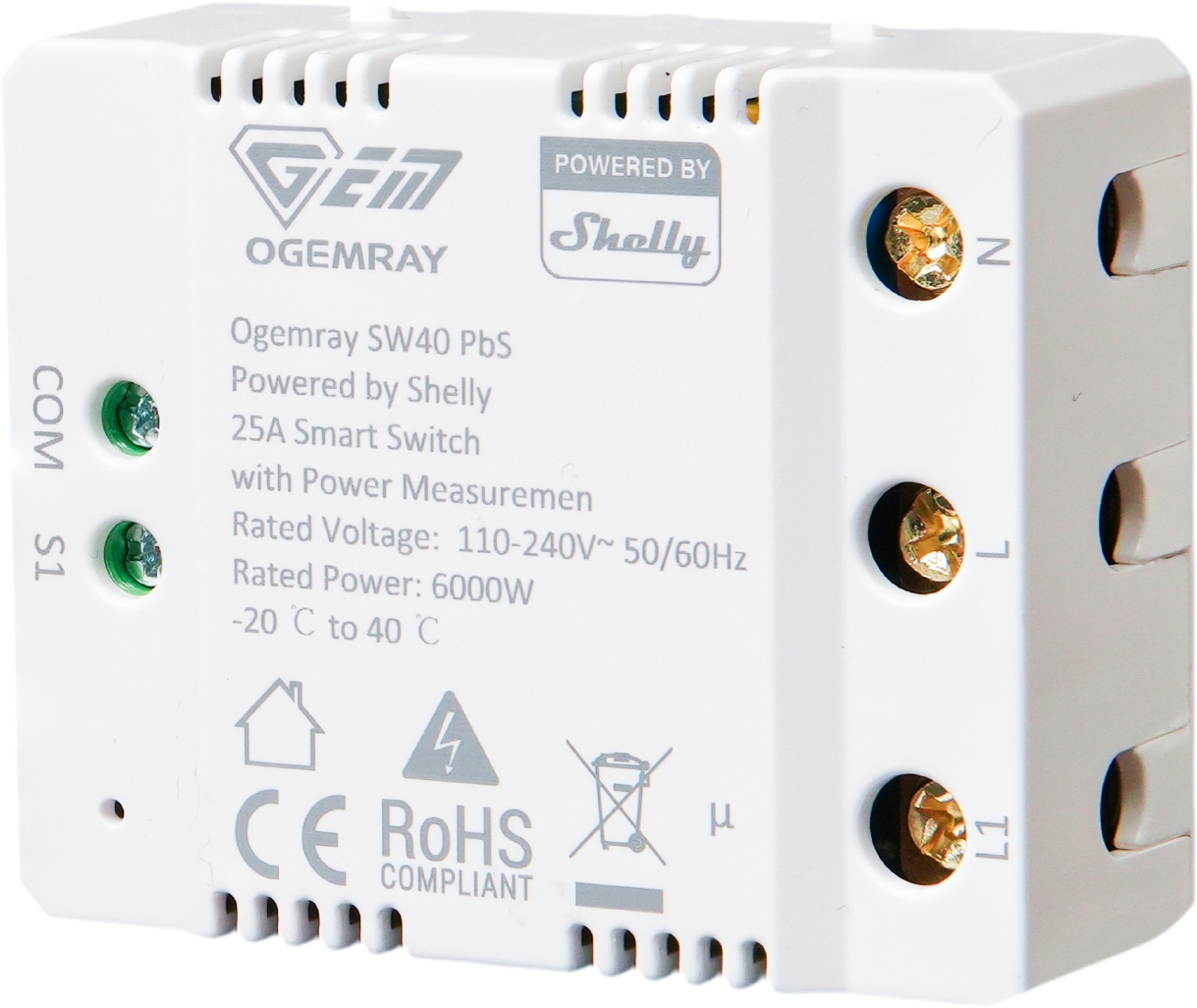 SHELLY OGEMRAY Relais Smart Relay 25A