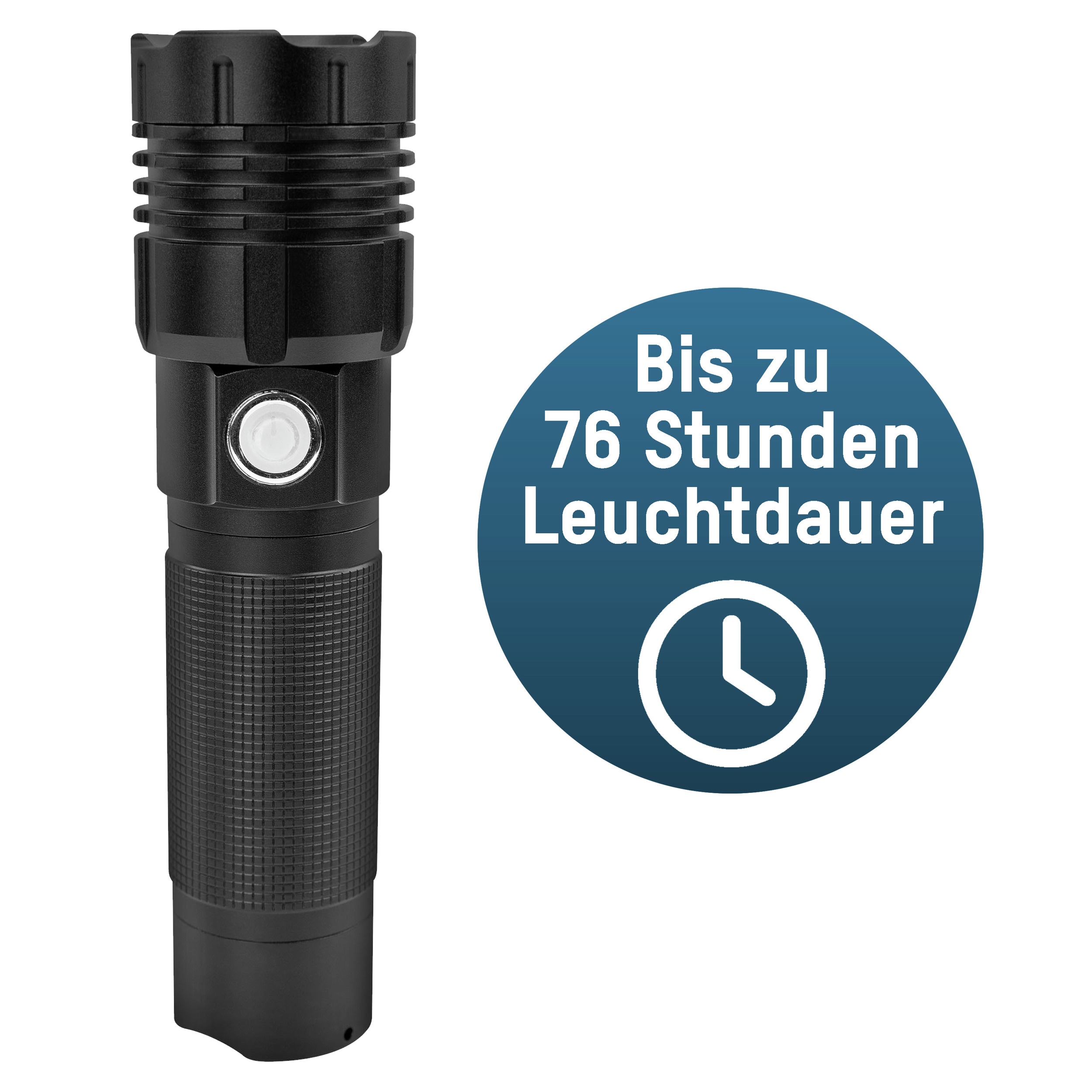 ANSMANN LED-Taschenlampe Pro 3000 R, 1400 lm, Akkubetrieb