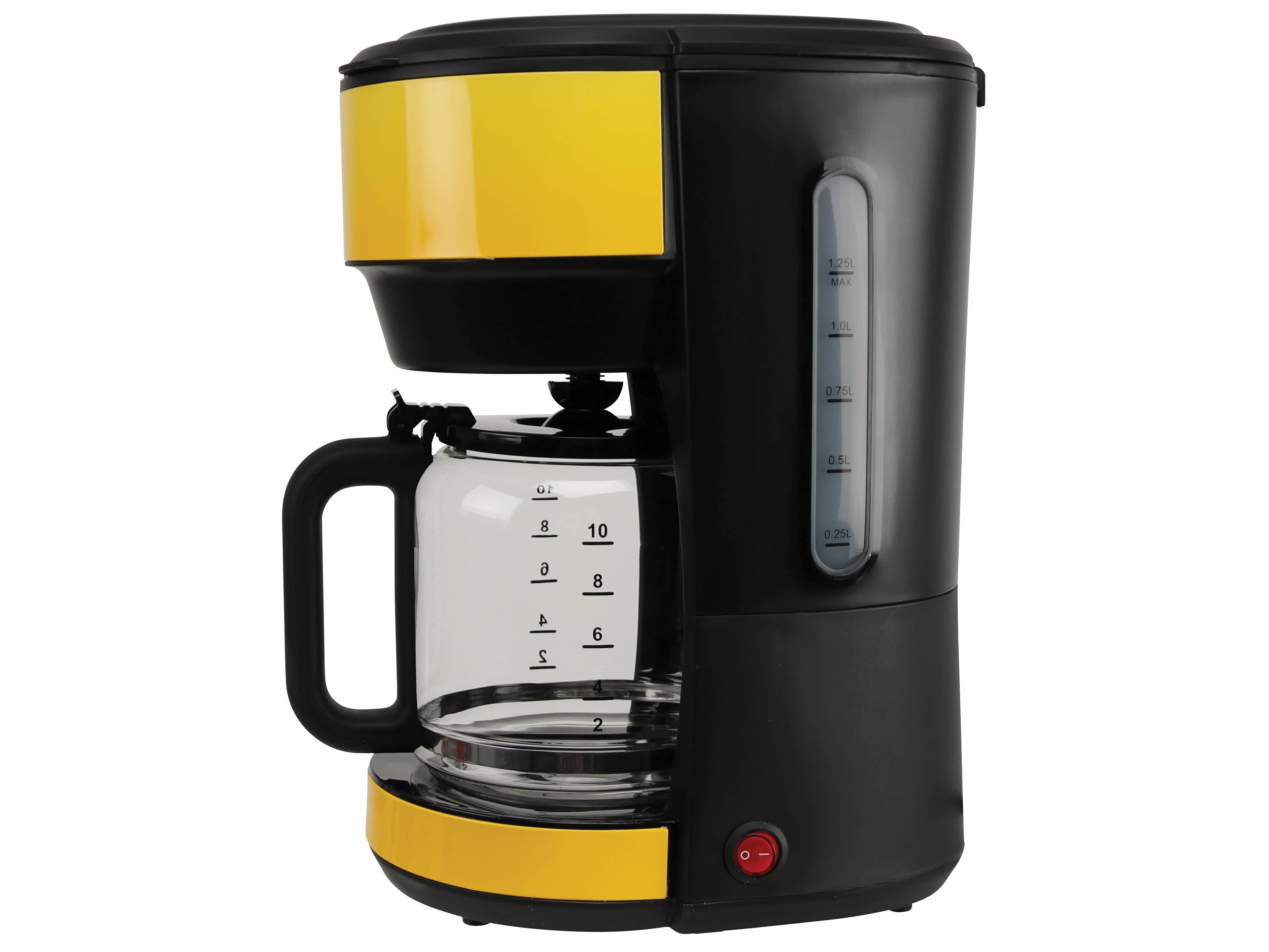 Kaffeemaschiene, Ombré, 1000 W, schwarz/gelb