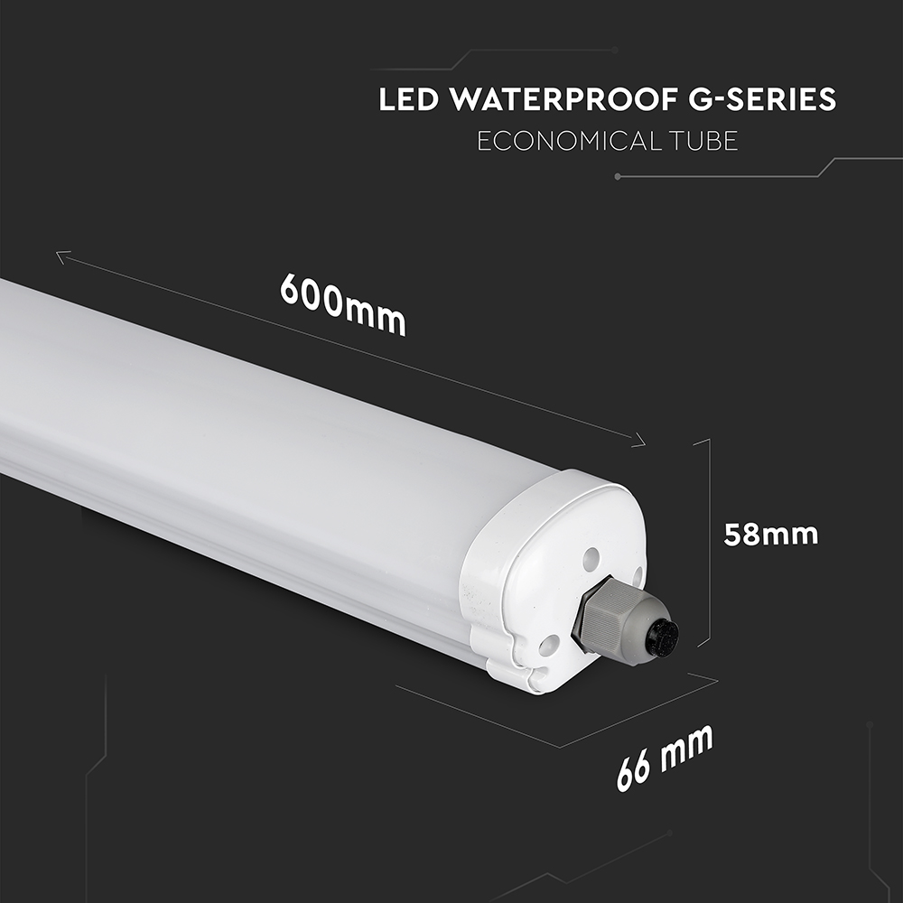 V-TAC LED-Deckenleuchte VT-2162836, EEK: E, 18W, 2430lm, 4000K, 120°, IP65, 60cm