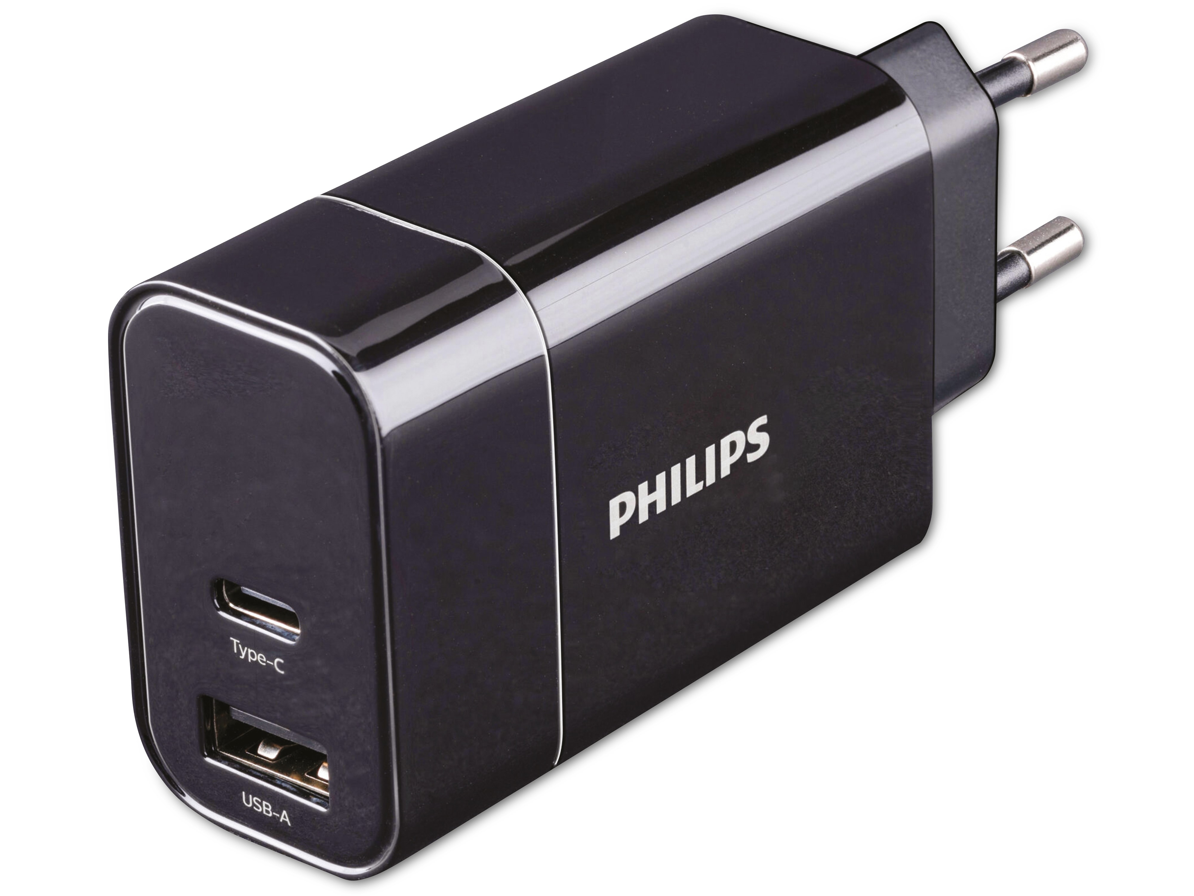 PHILIPS USB-Lader 2-fach, 30W, 1x USB-A, 1x USB-C