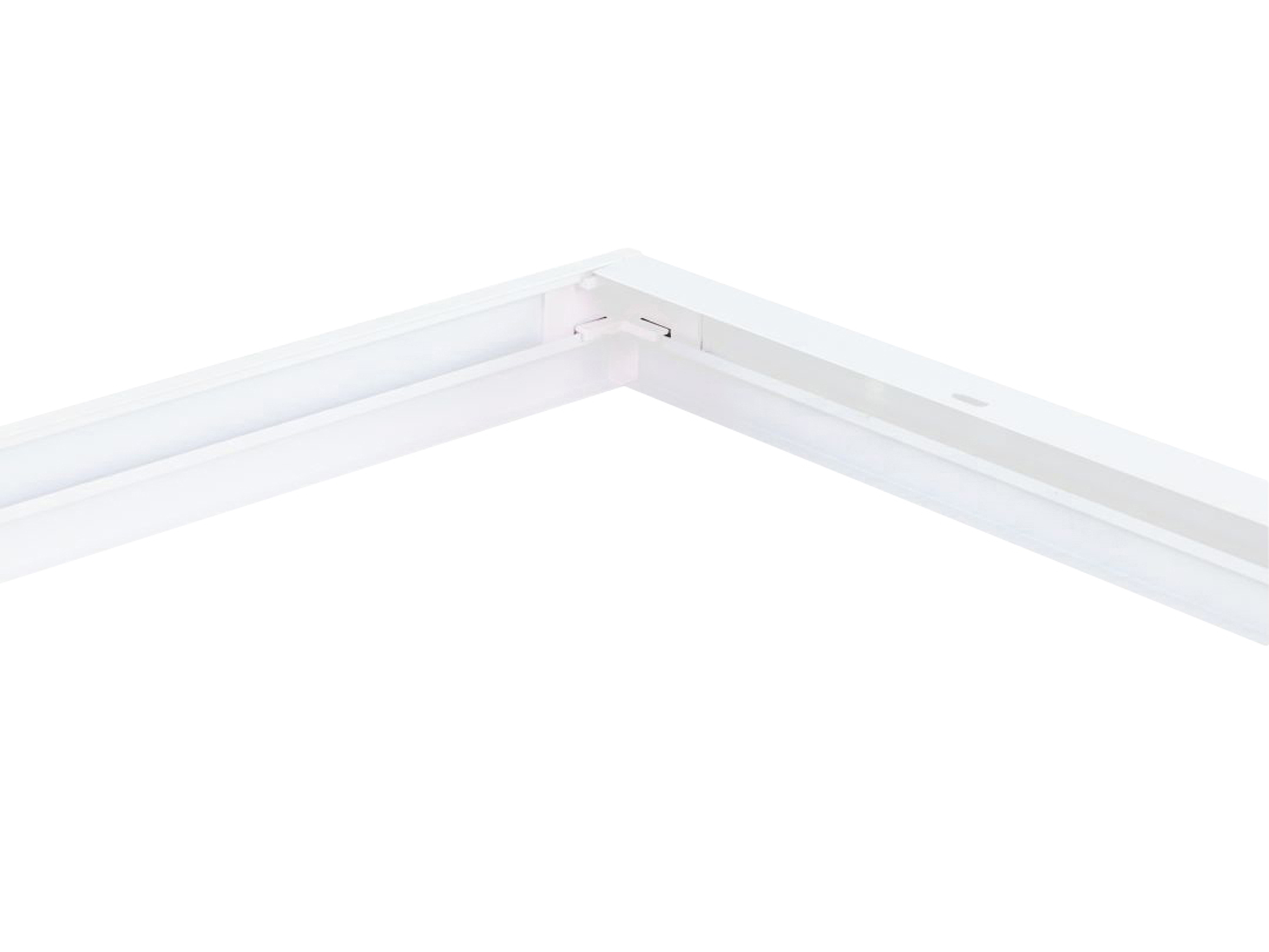 LUXULA LED-Panel Aufbaurahmen LX0716, 120x30 cm, steckbar, weiß