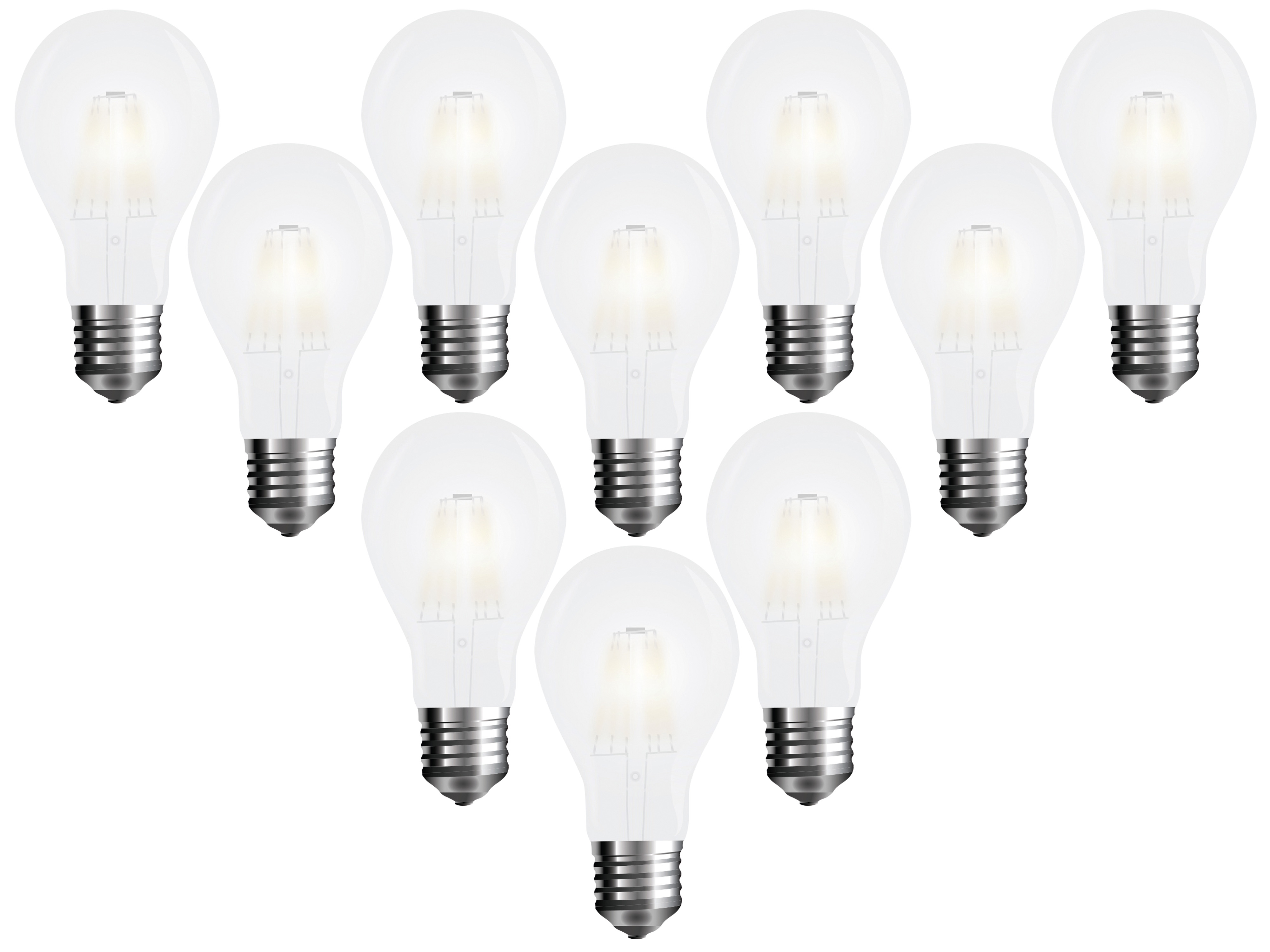 V-TAC LED-Lampe VT-2047 Frost, E27, EEK: E, 7 W, 840 lm, 2700 K, 10 Stück