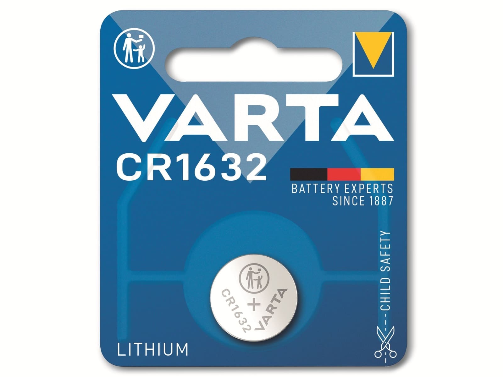 VARTA Knopfzelle Lithium, CR1632,  3V 1 Stück