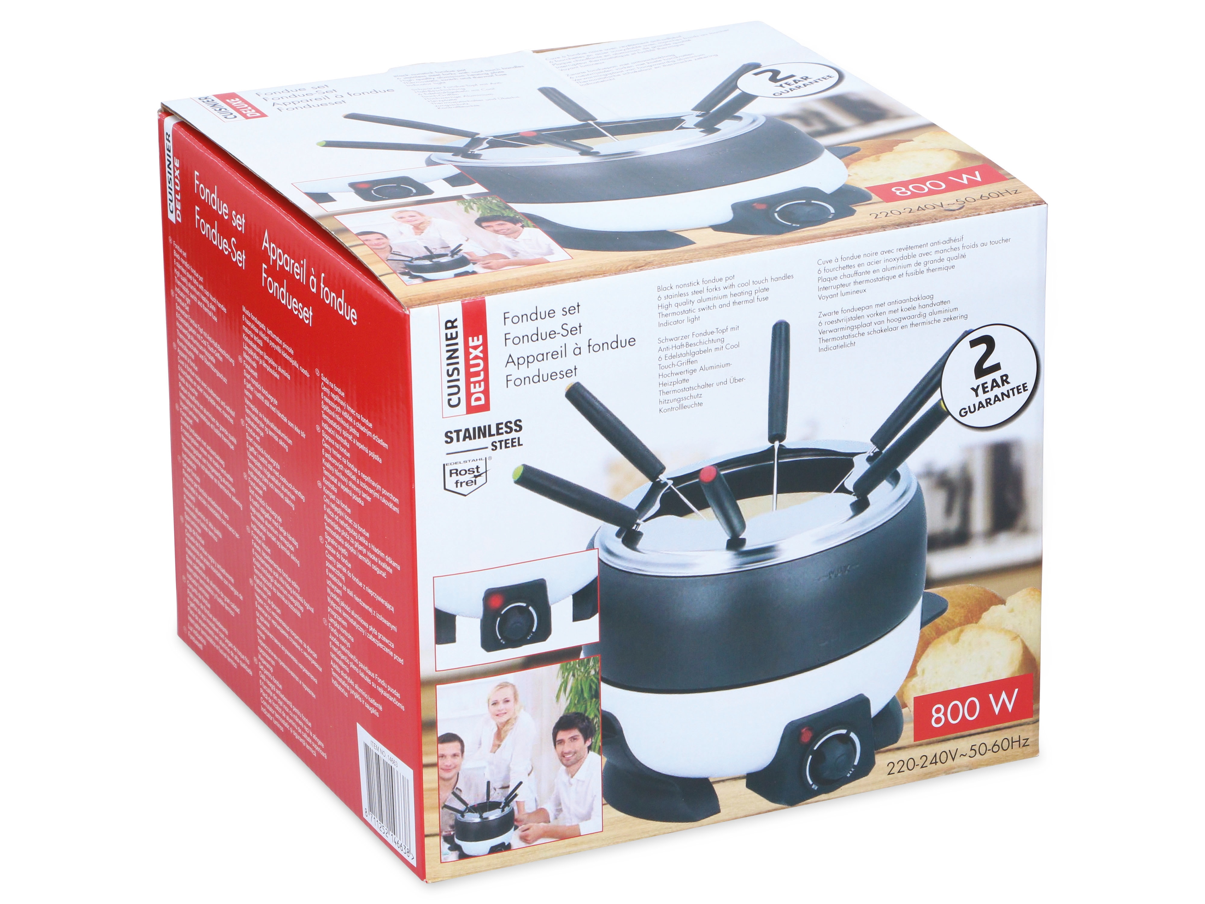CUISINIER DELUXE Fondue-Set schwarz, 800 W CUISINIER DELUXE Fondue-Set schwarz, 800 W