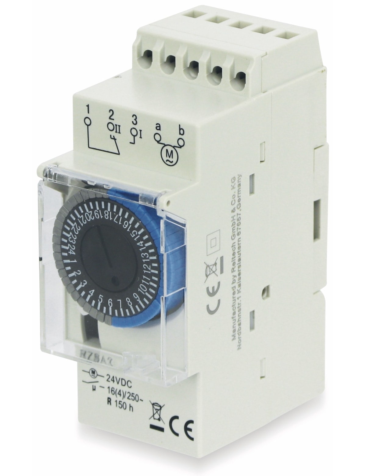 RELTECH Zeitschaltuhr RZSA3, 24 V-, DIN-Schiene, Analog