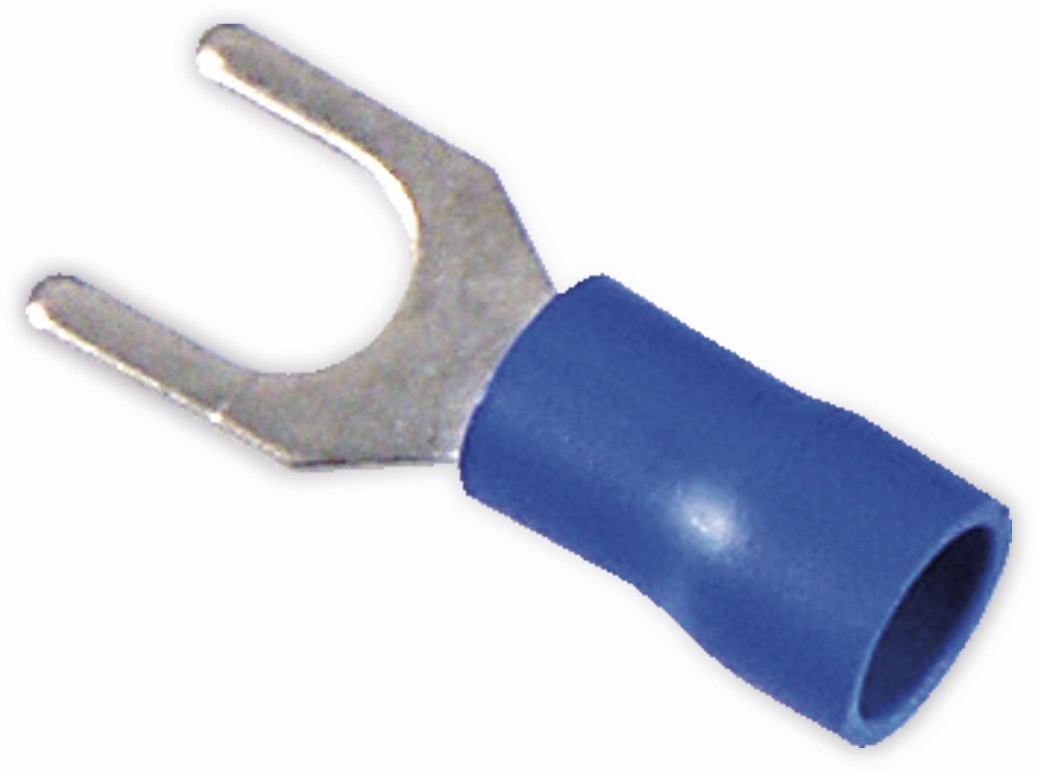 Gabel-Kabelschuhe, M5, blau, 10 Stück
