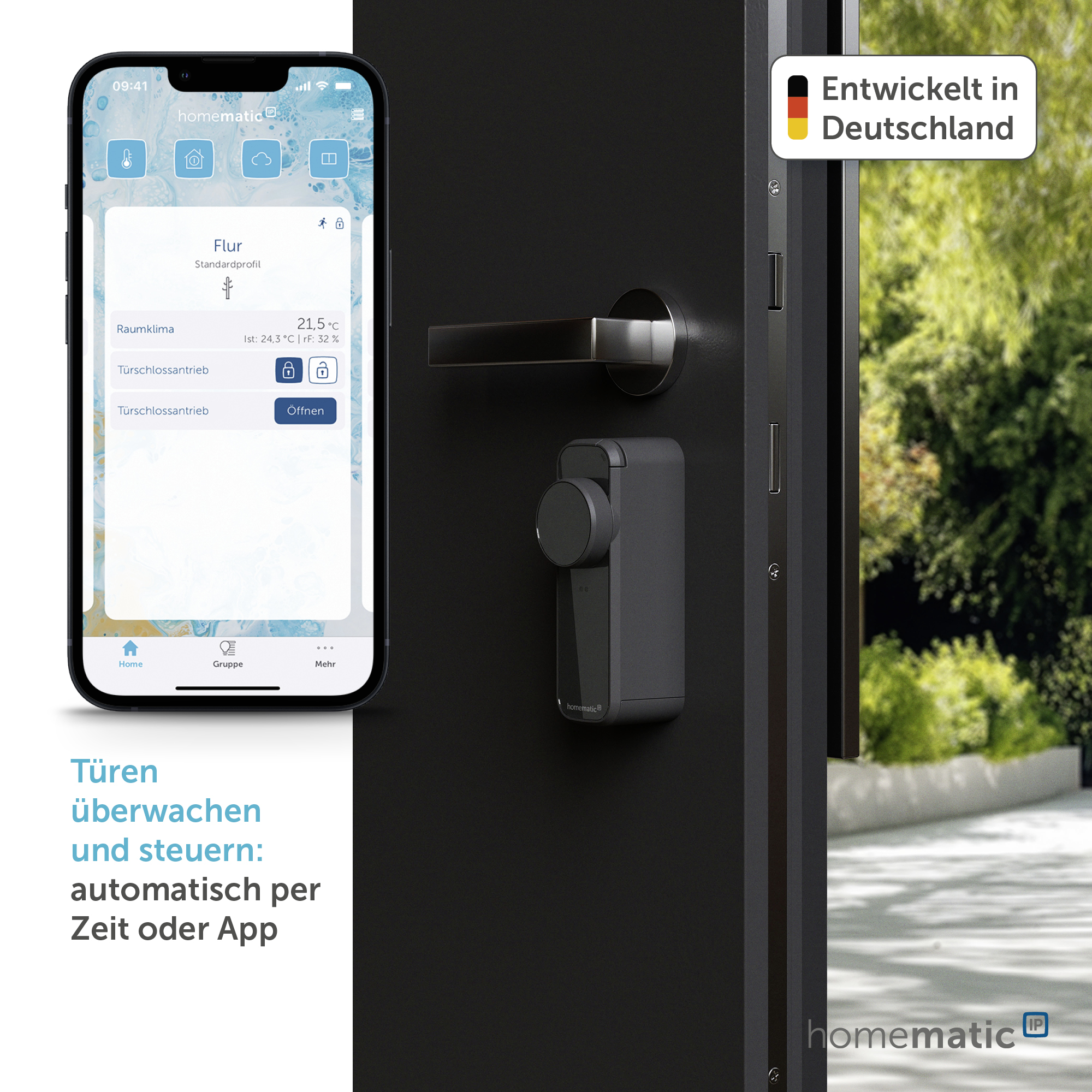 HOMEMATIC IP 162826A0, Türschlossantrieb pro, anthrazit-silber