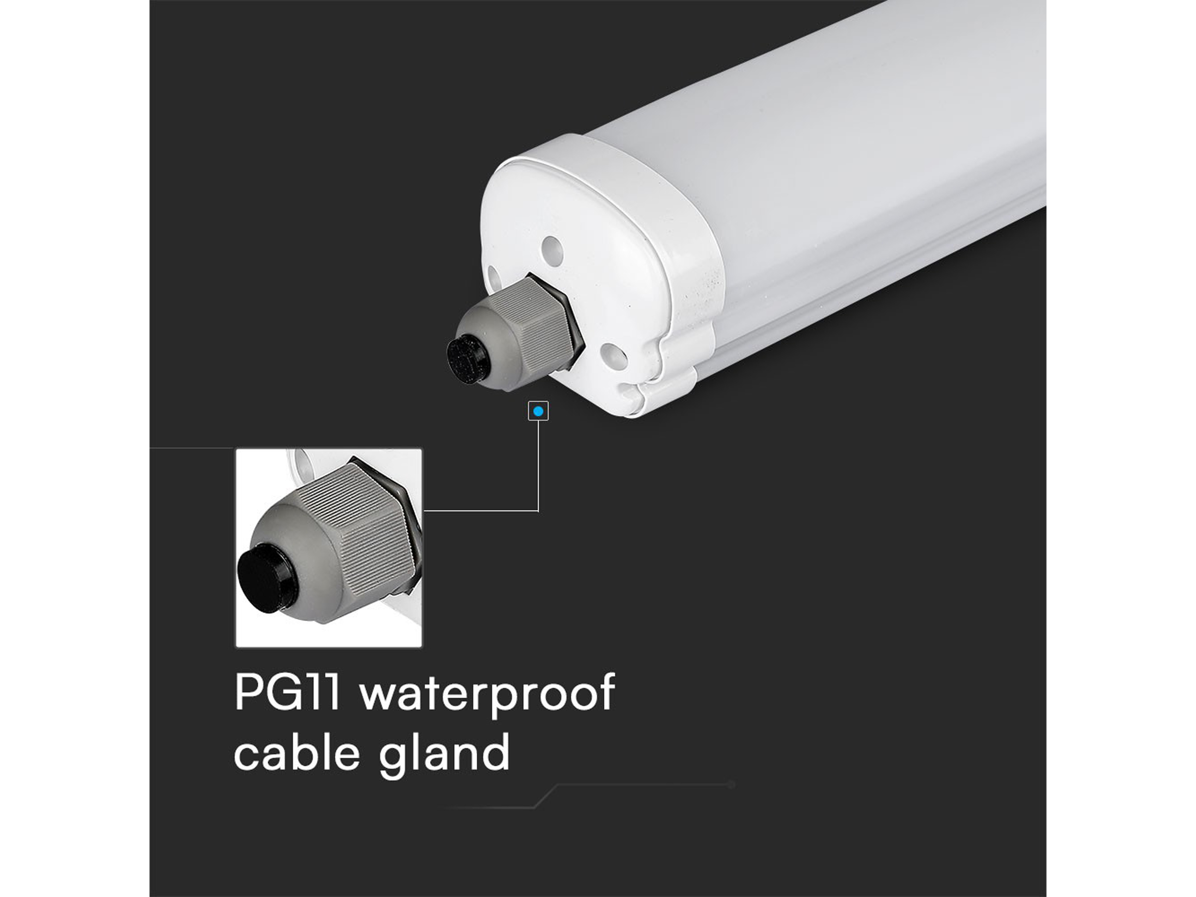 V-TAC LED-Feuchtraumleuchte VT-1249S, EEK: E, 36W, 4320lm, 4000K, 1200mm V-TAC LED-Feuchtraumleuchte VT-1249S, EEK: E, 36W, 4320lm, 4000K, 1200mm